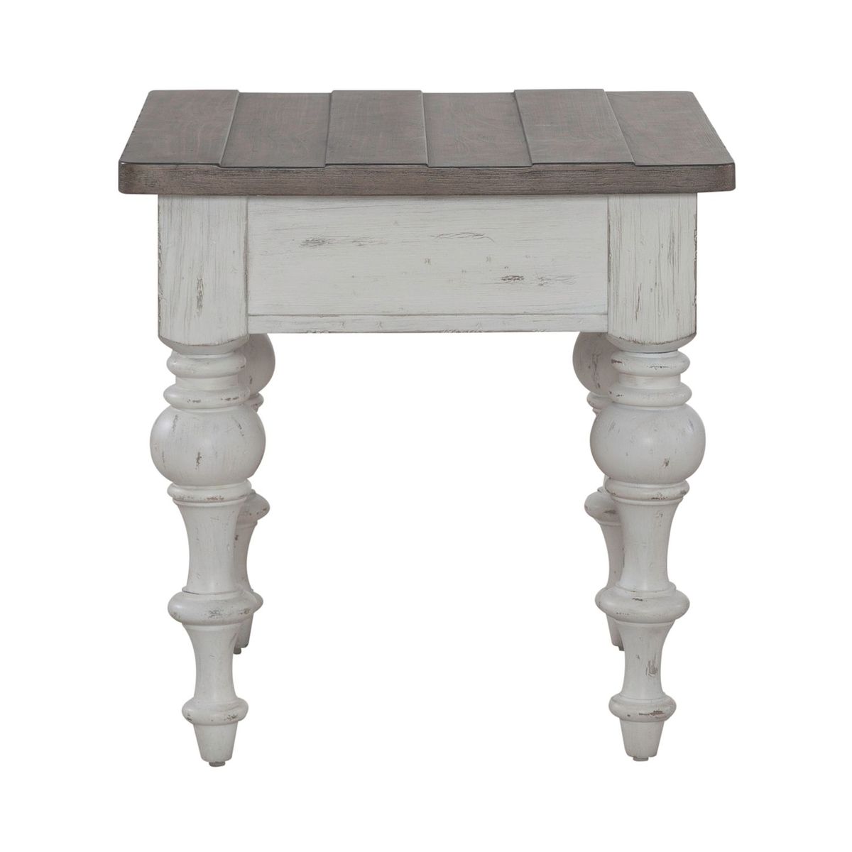 Liberty Furniture River Place End Table in Riverstone White & Tobacco - Luxury Home Furniture (MI)