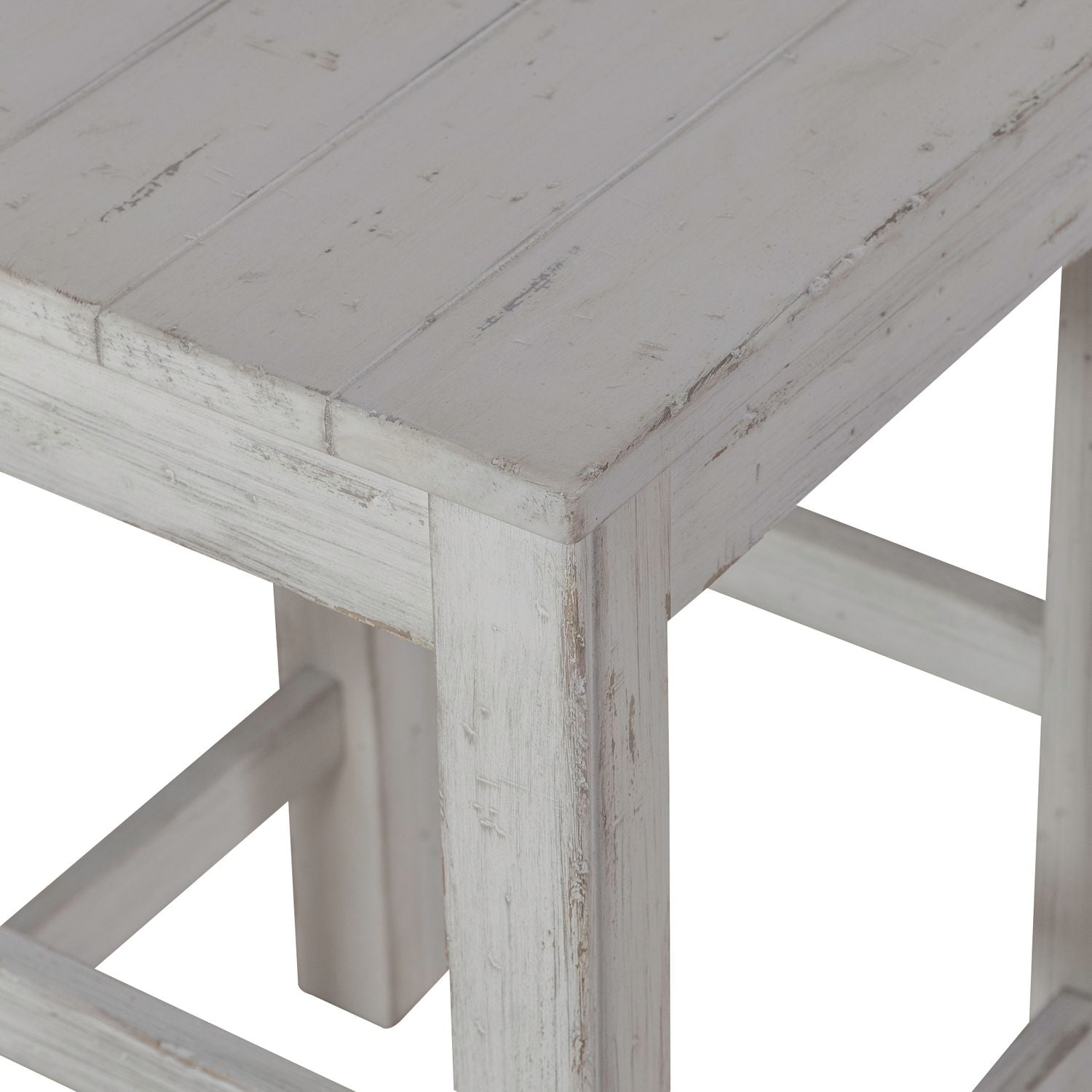 River Place Console Stool in Riverstone White & Tobacco