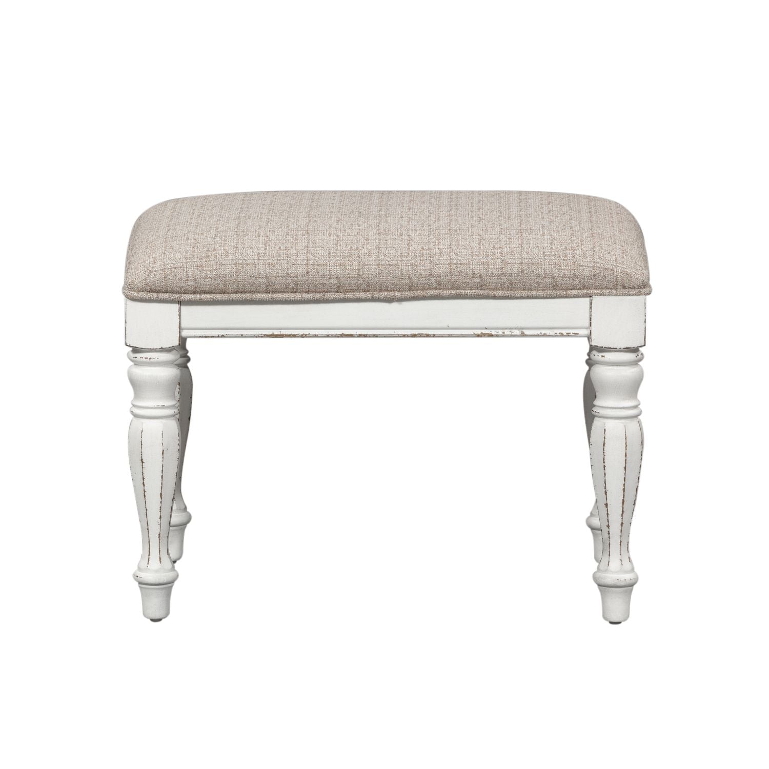 Magnolia Manor Accent Bench in Antique White - Luxury Home Furniture (MI)