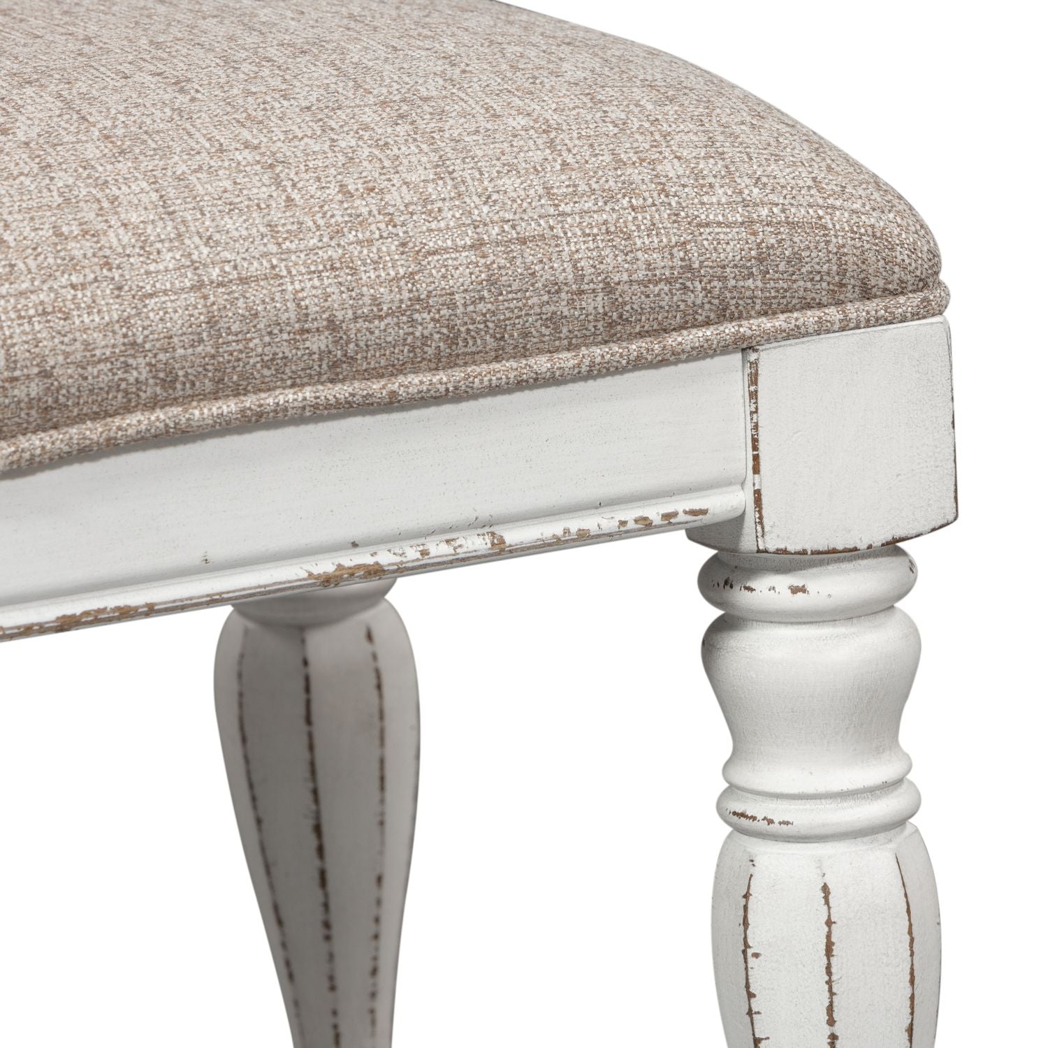 Magnolia Manor Accent Bench in Antique White - Luxury Home Furniture (MI)