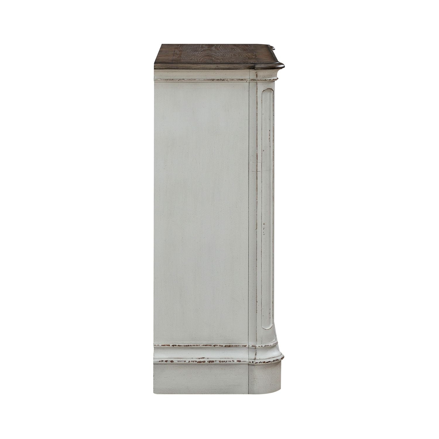 Magnolia Manor Accent Cabinet in Antique White & Weathered Bark EST SHIP TIME APPX 4 WEEKS - Luxury Home Furniture (MI)