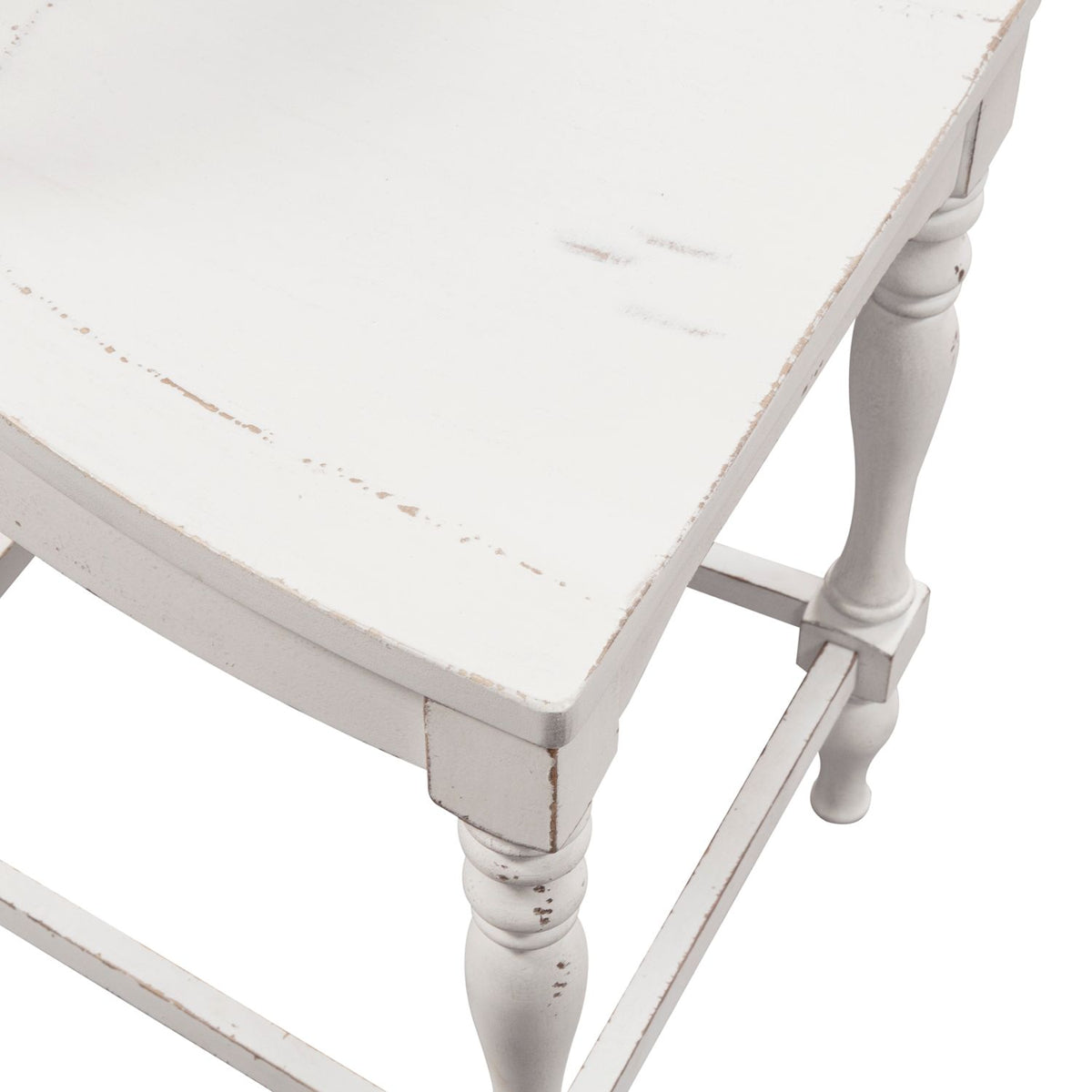 Liberty Furniture Magnolia Manor Spindle Back Counter Chair in Antique White - Luxury Home Furniture (MI)