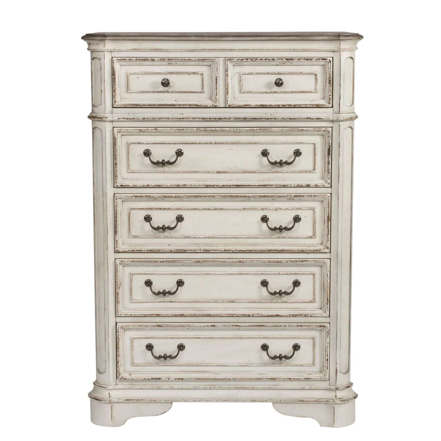 Magnolia Manor King Panel Bed, Dresser & Mirror, Chest, Night Stand