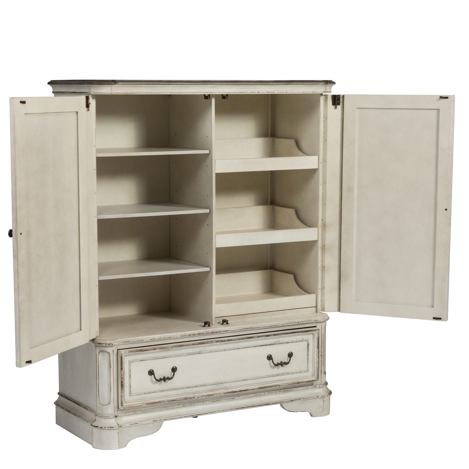 Magnolia Manor Door Chest in Antique White - Luxury Home Furniture (MI)