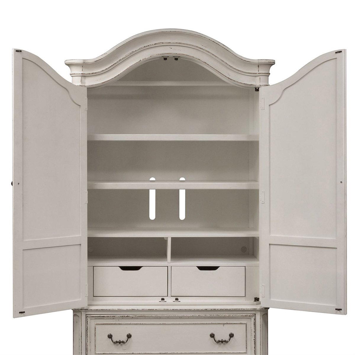 Liberty Magnolia Manor Armoire in Antique White/B - Luxury Home Furniture (MI)