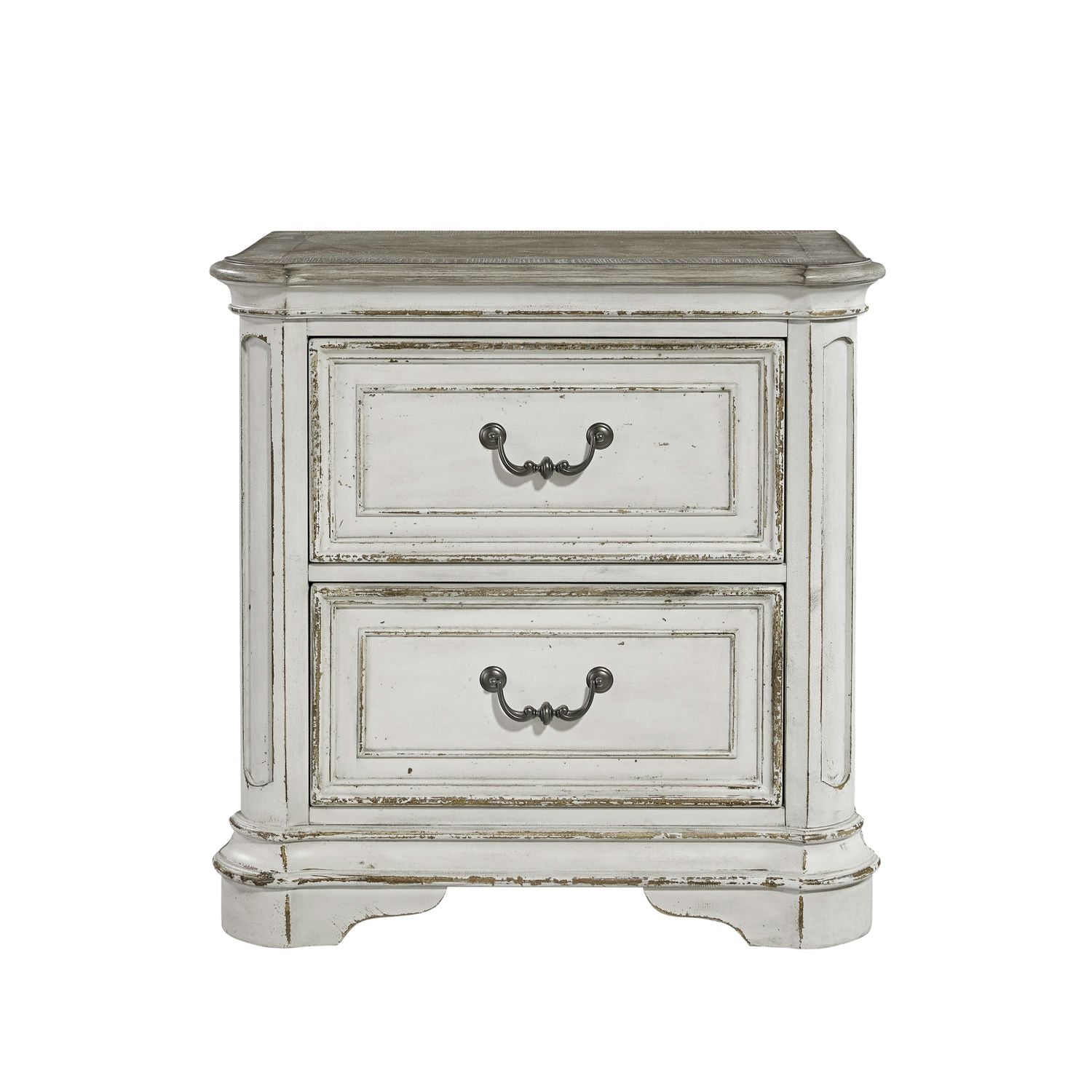Magnolia Manor Two Drawer Nightstand in Antique White image