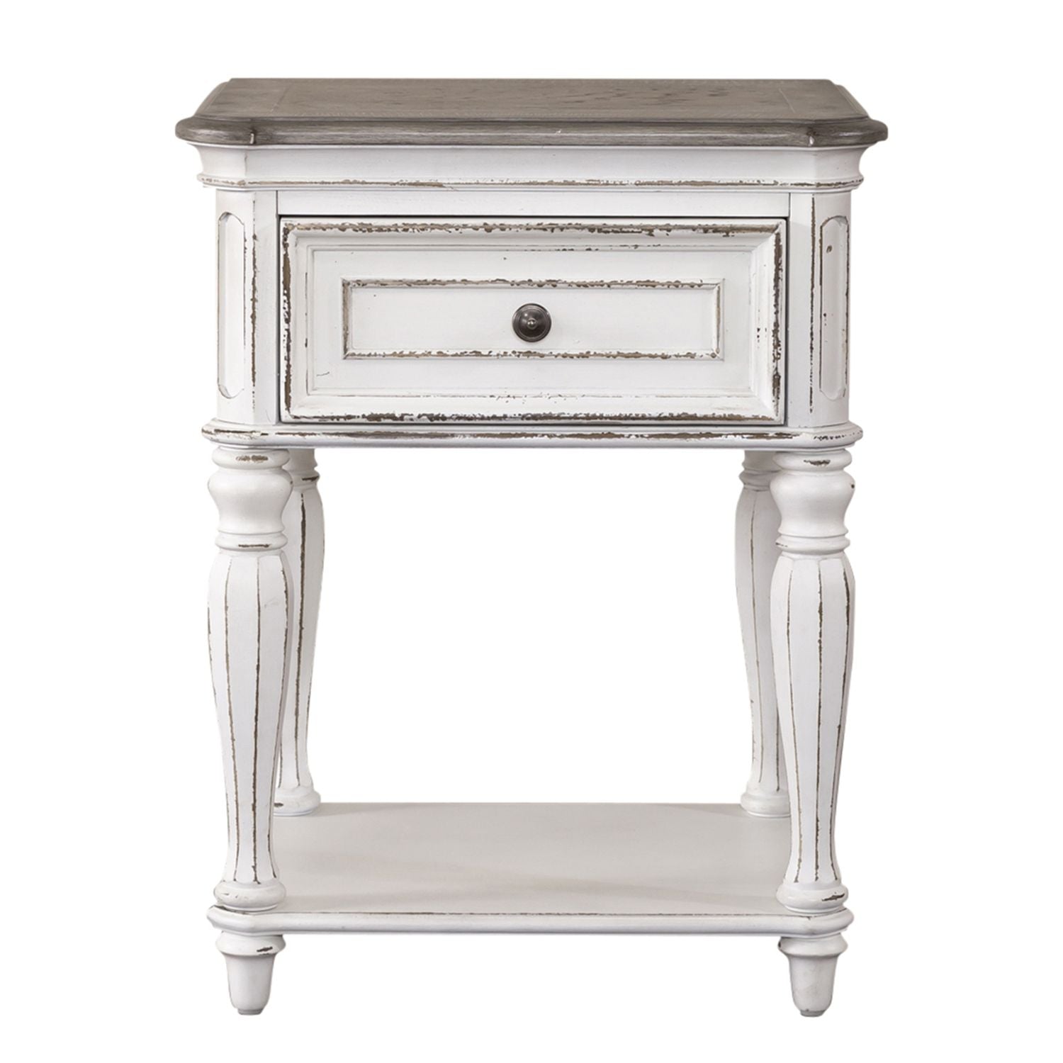 Magnolia Manor Leg Nightstand in Antique White - Luxury Home Furniture (MI)