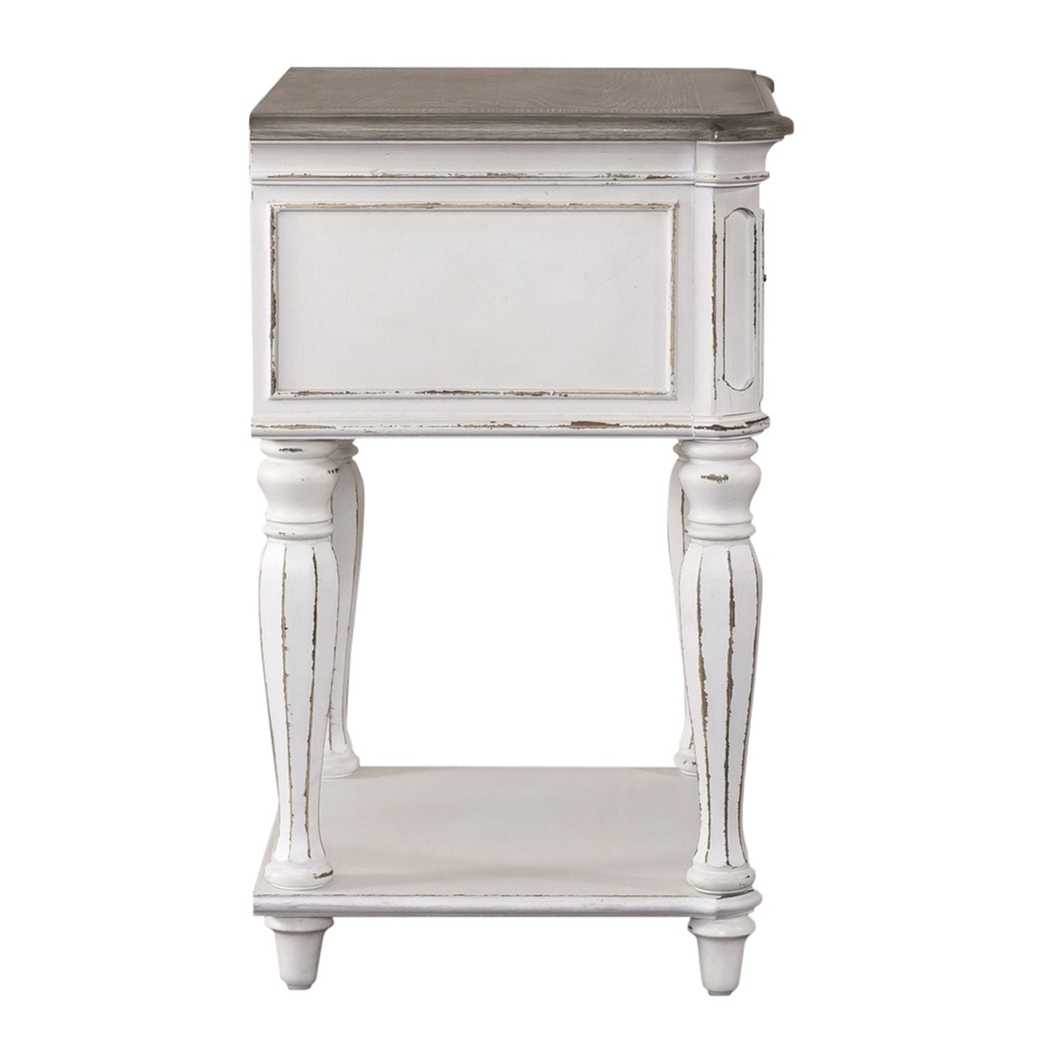 Magnolia Manor Leg Nightstand in Antique White - Luxury Home Furniture (MI)