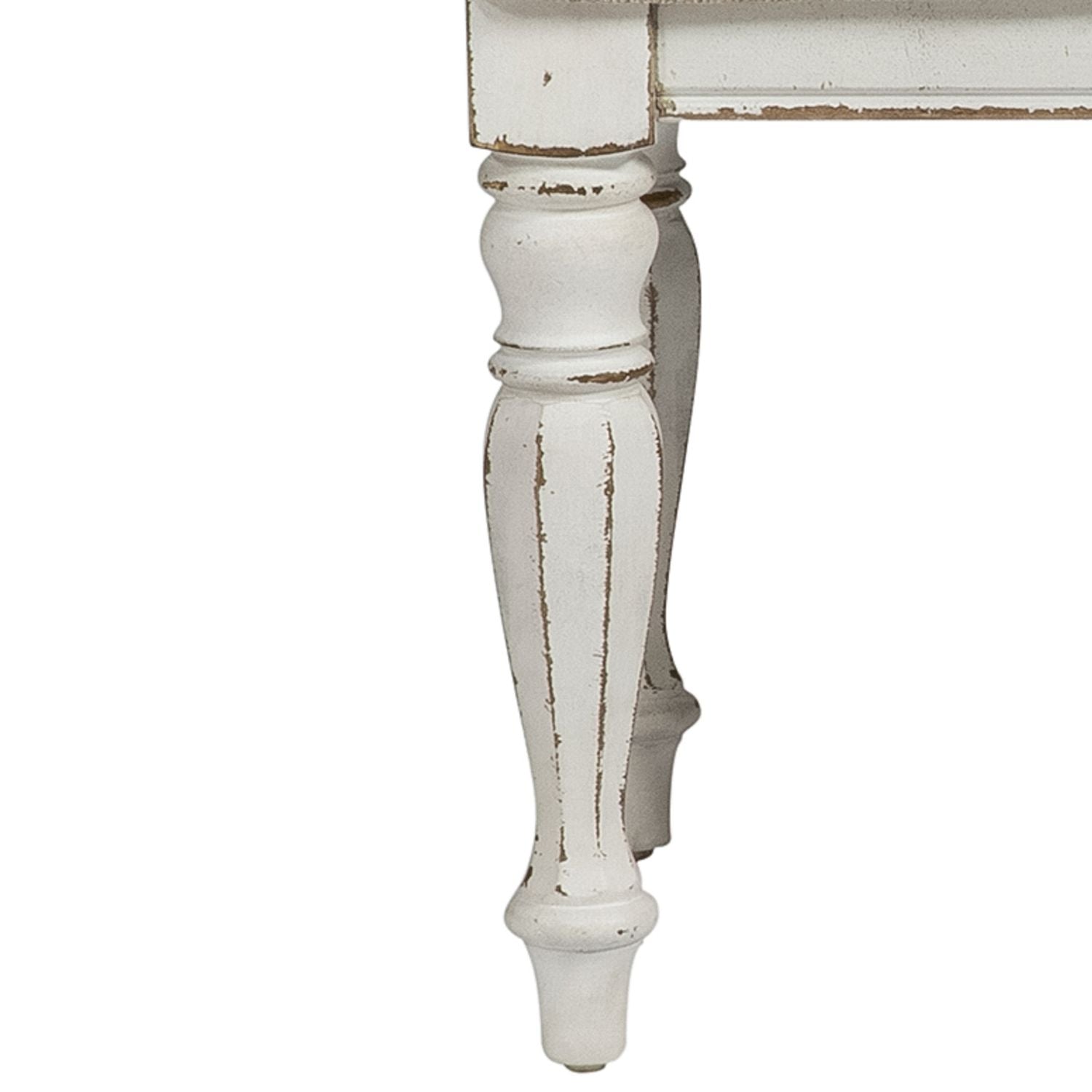 Magnolia Manor Vanity Stool in Antique White - Luxury Home Furniture (MI)