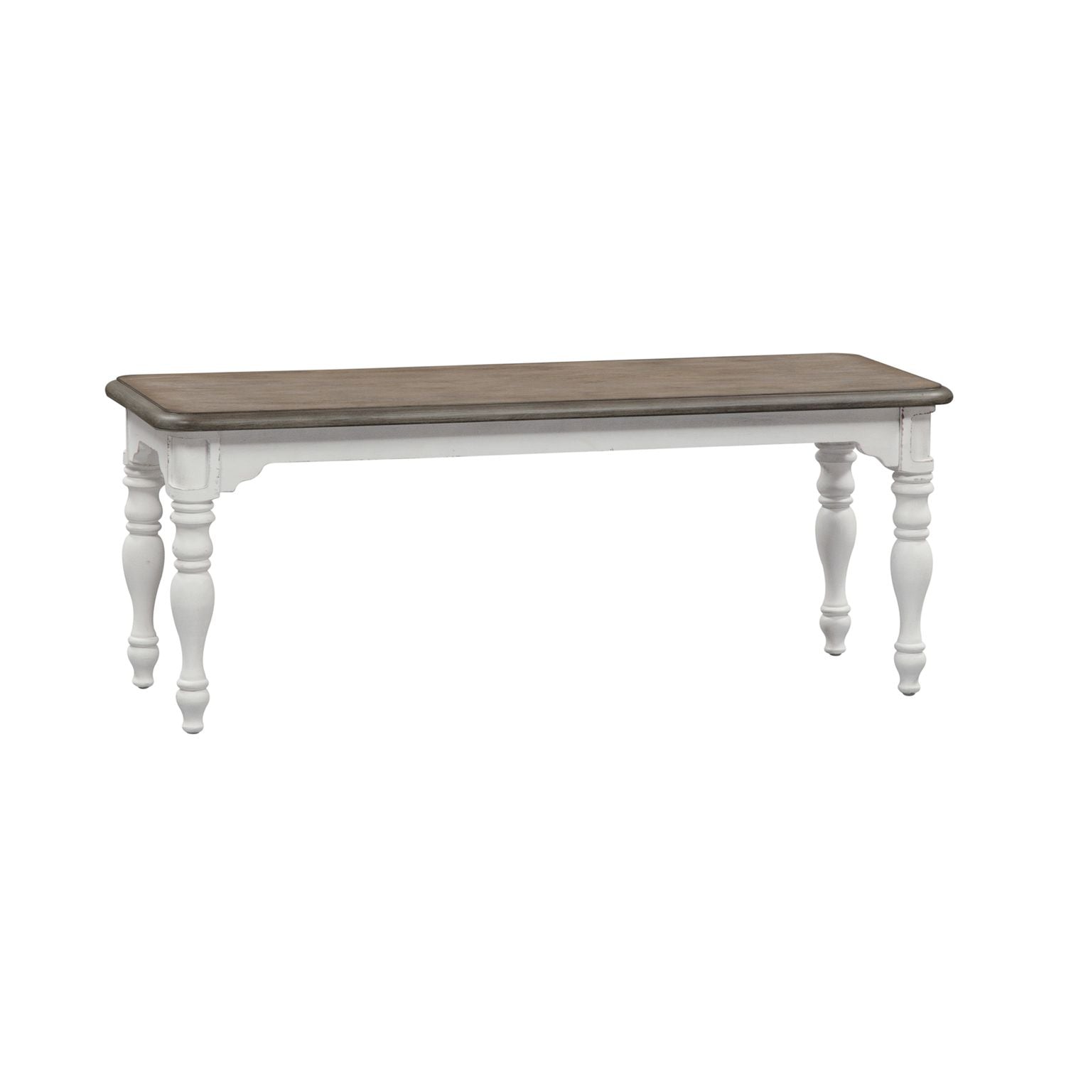 Magnolia Manor Dining Bench (RTA) in Antique White - Luxury Home Furniture (MI)