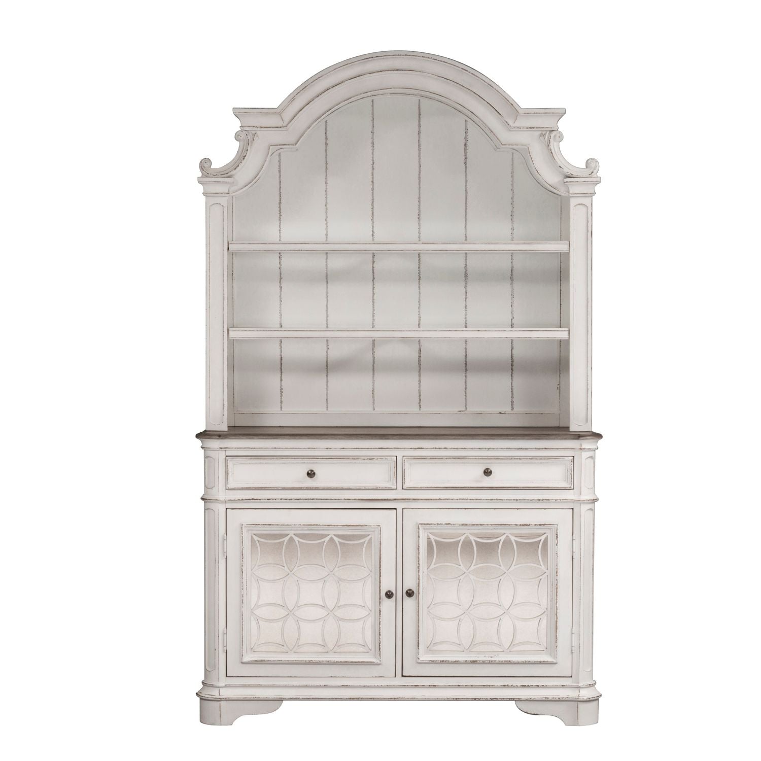 Magnolia Manor Hutch in Antique White - Luxury Home Furniture (MI)