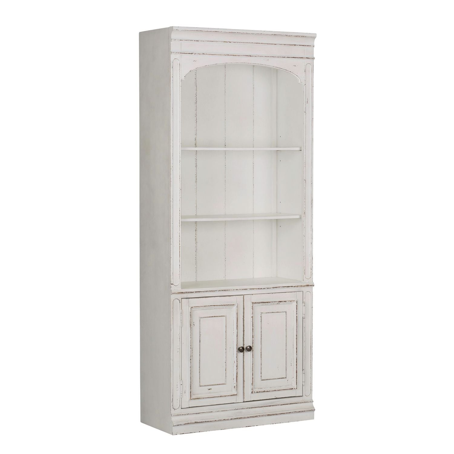 Magnolia Manor Bunching Bookcase in Antique White - Luxury Home Furniture (MI)