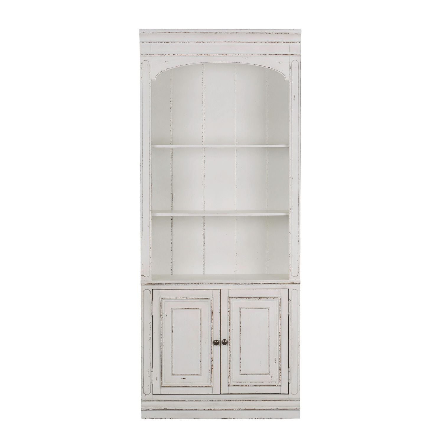 Magnolia Manor Bunching Bookcase in Antique White - Luxury Home Furniture (MI)