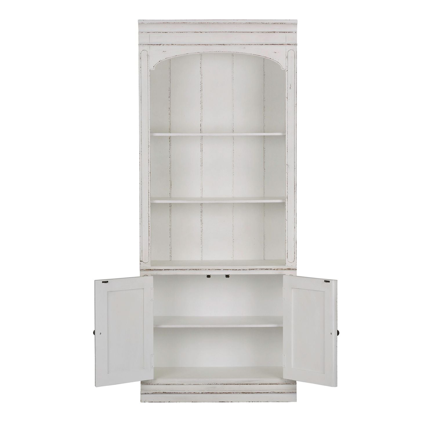 Magnolia Manor Bunching Bookcase in Antique White - Luxury Home Furniture (MI)