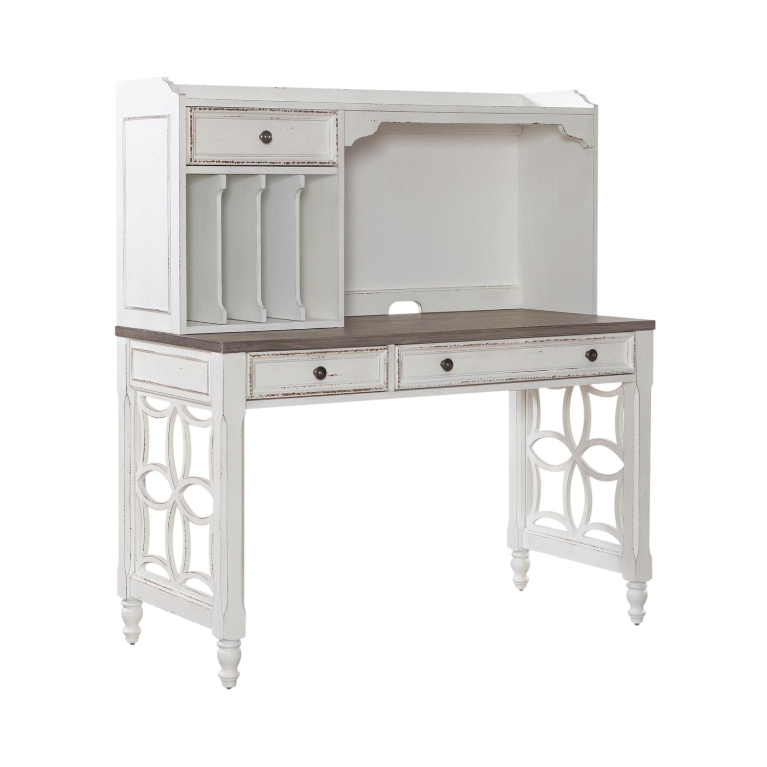 Magnolia Manor L Shaped Desk Set - Luxury Home Furniture (MI)