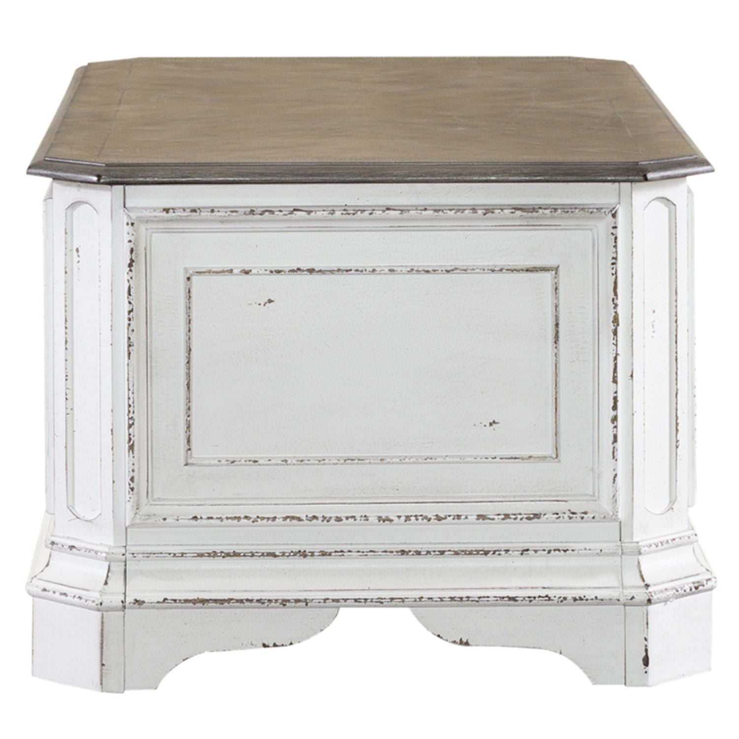 Magnolia Manor Storage Trunk in Antique White - Luxury Home Furniture (MI)