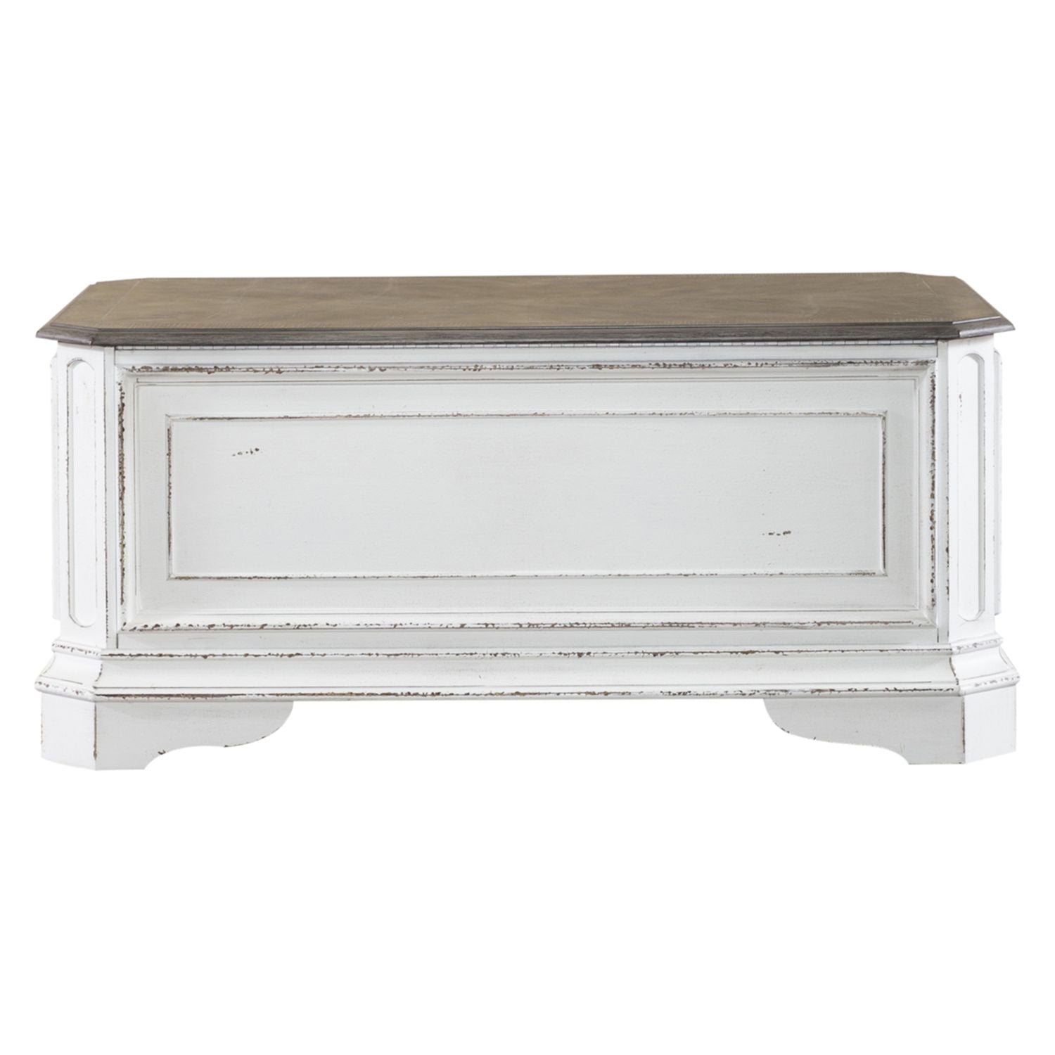 Magnolia Manor Storage Trunk in Antique White - Luxury Home Furniture (MI)