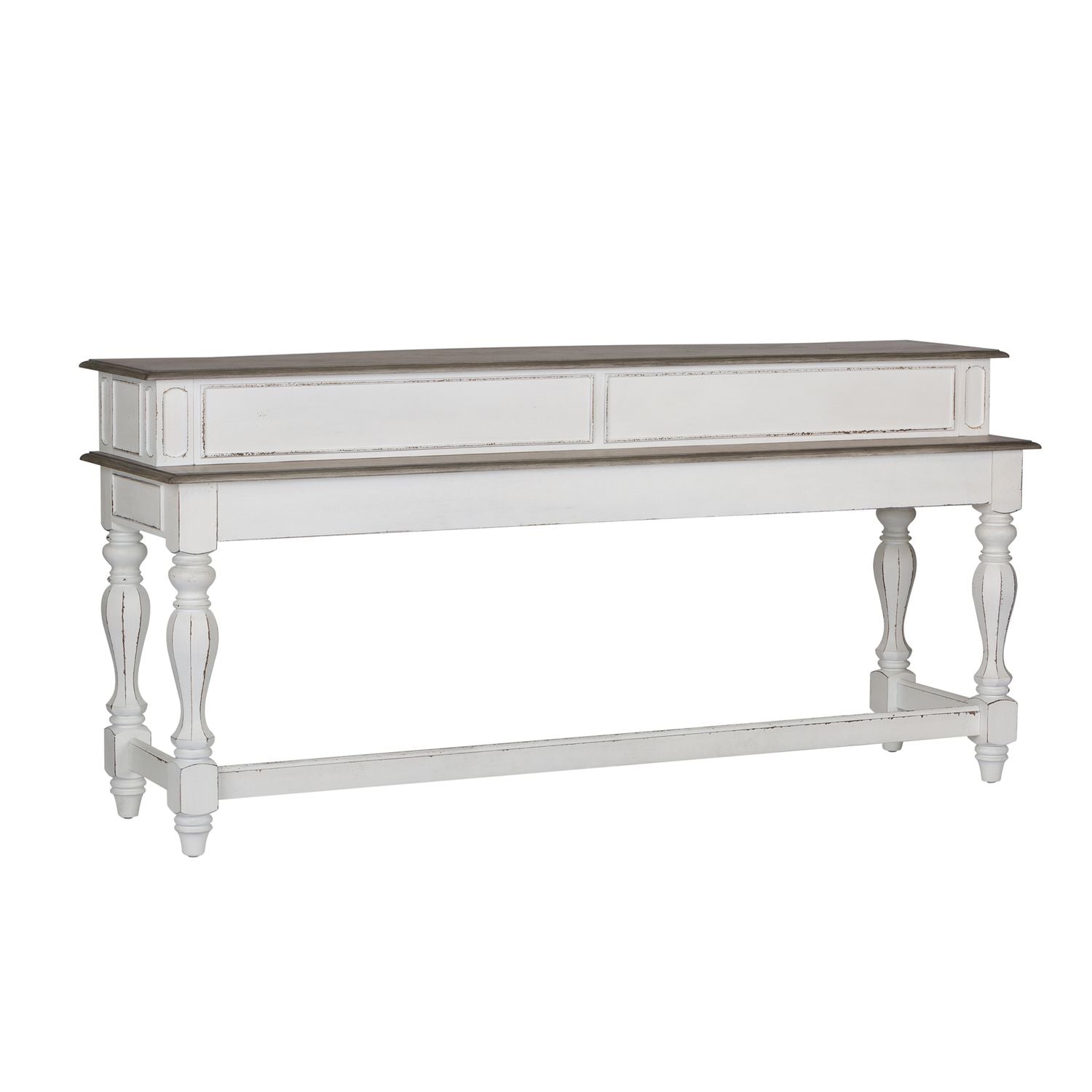 Magnolia Manor Console Bar Table in Antique White - Luxury Home Furniture (MI)