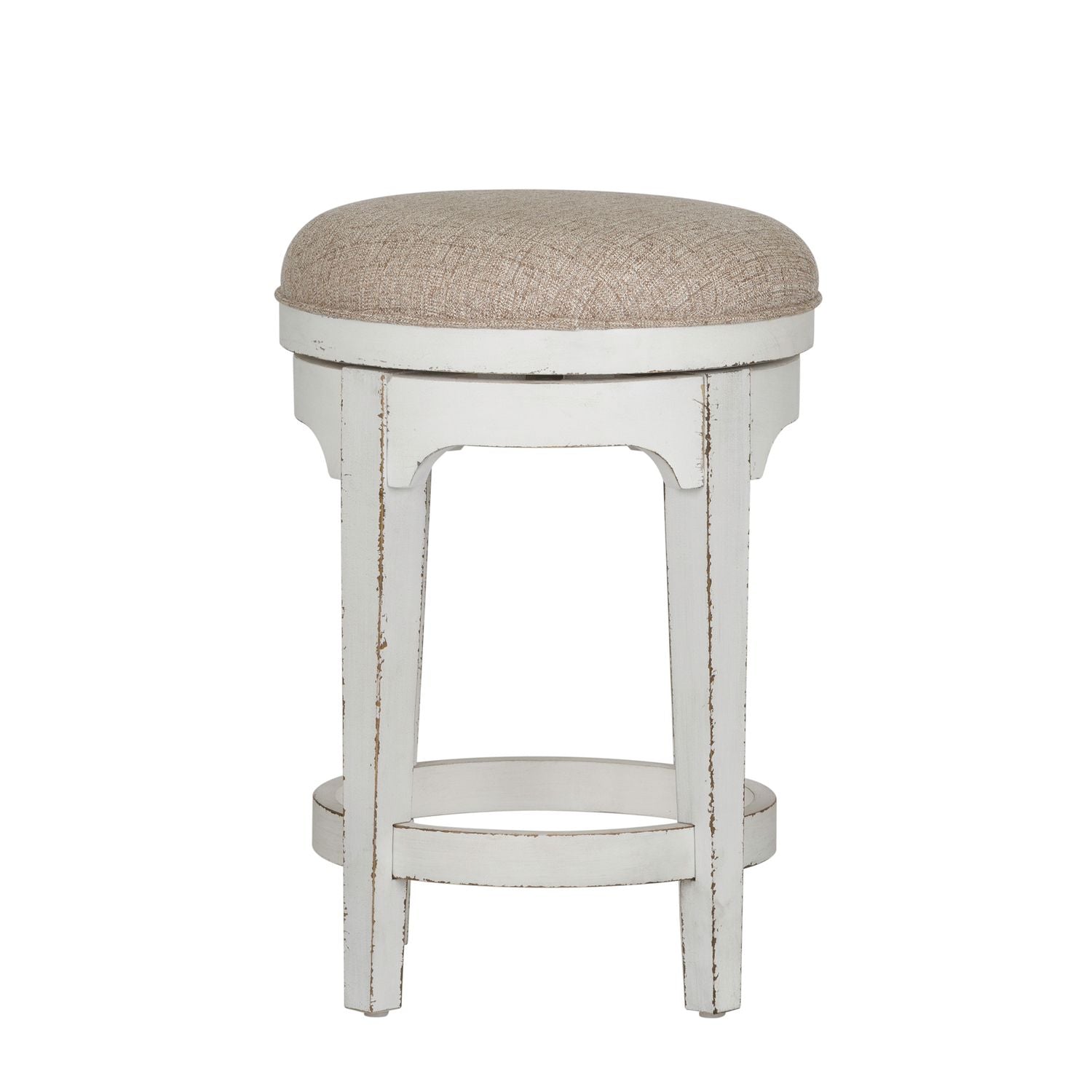 Magnolia Manor Console Swivel Stool in Antique White - Luxury Home Furniture (MI)