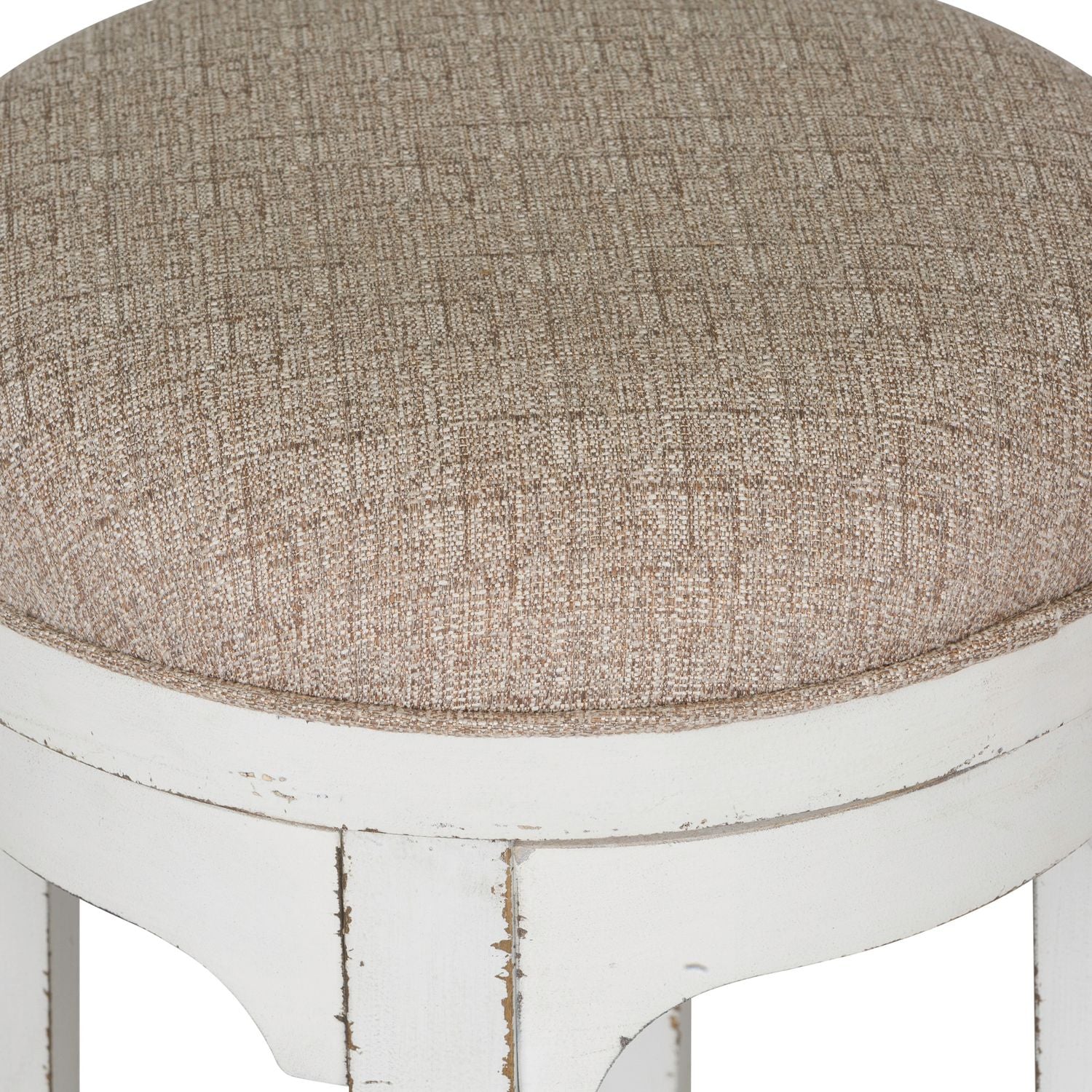 Magnolia Manor Console Swivel Stool in Antique White - Luxury Home Furniture (MI)