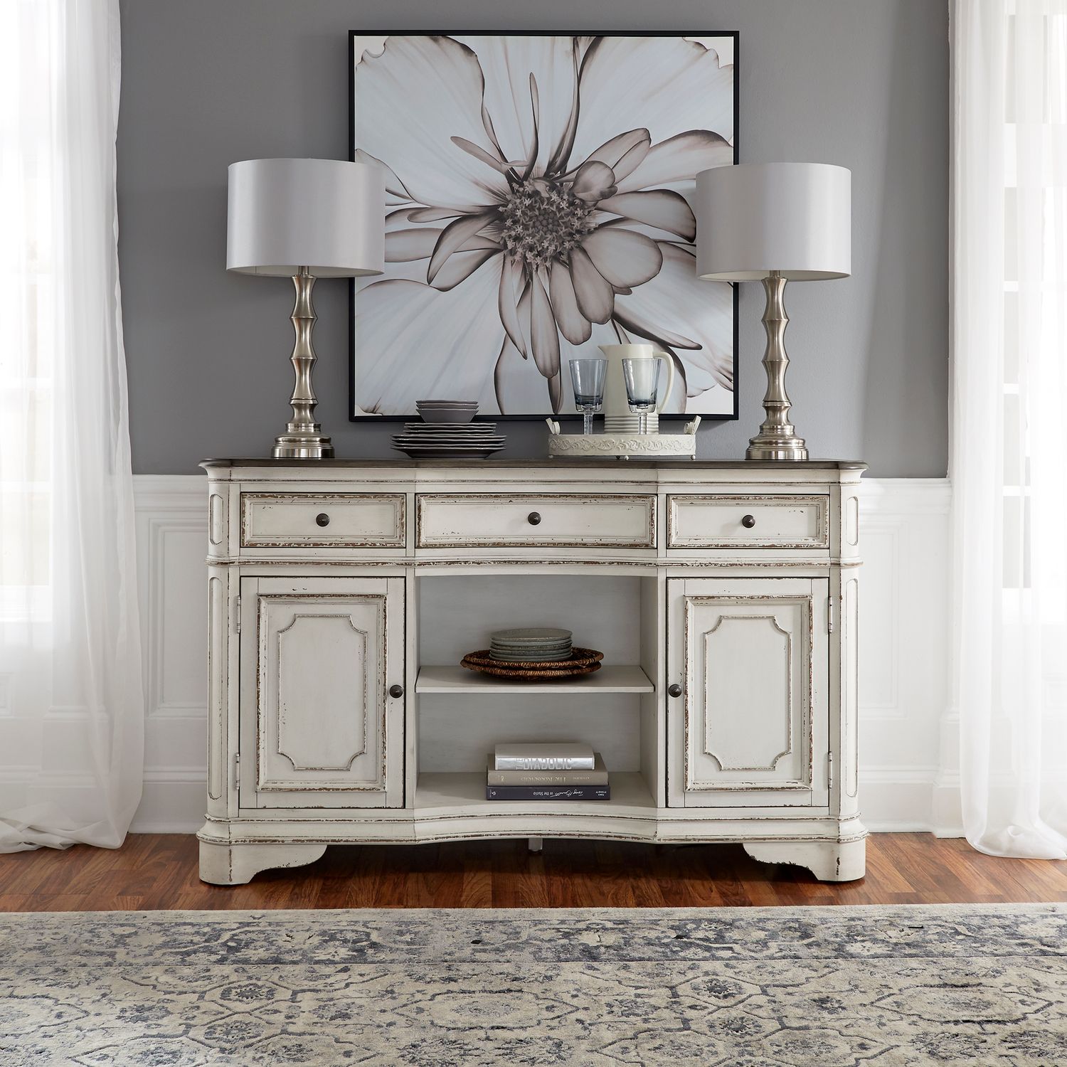 Liberty Furniture Magnolia Manor Server in Antique White image