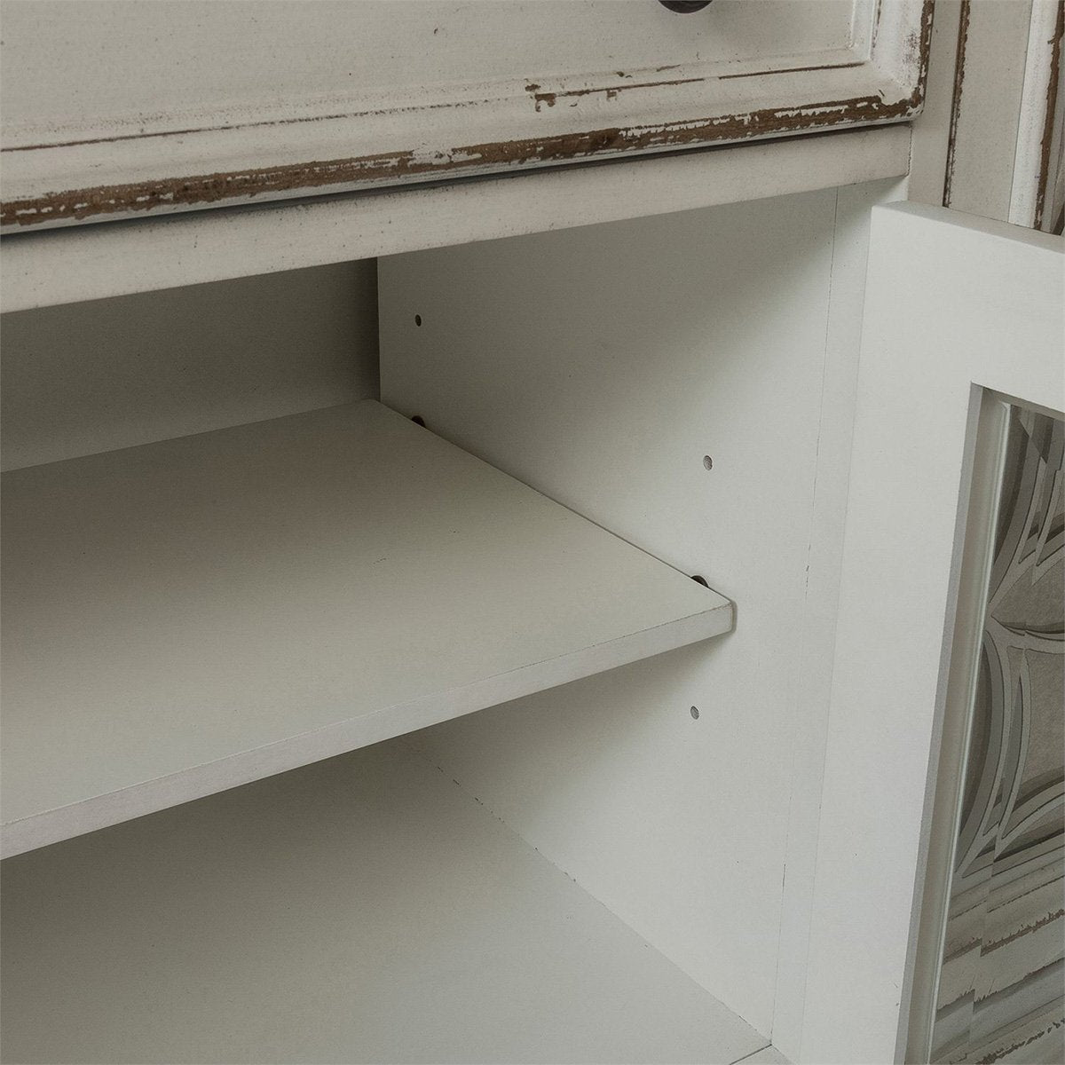 Liberty Magnolia Manor Entertainment TV Stand in Antique White - Luxury Home Furniture (MI)
