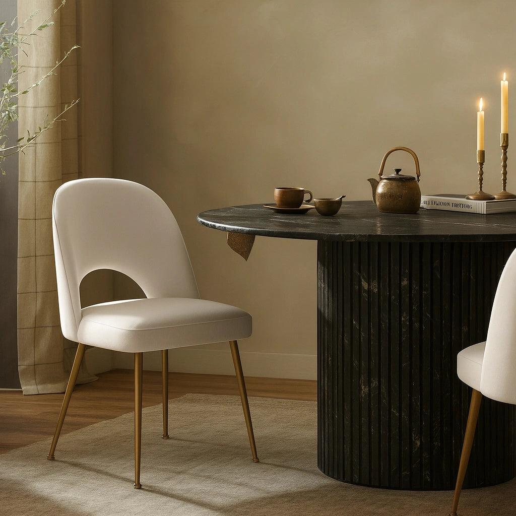 Logan Cream Velvet Dining Chair