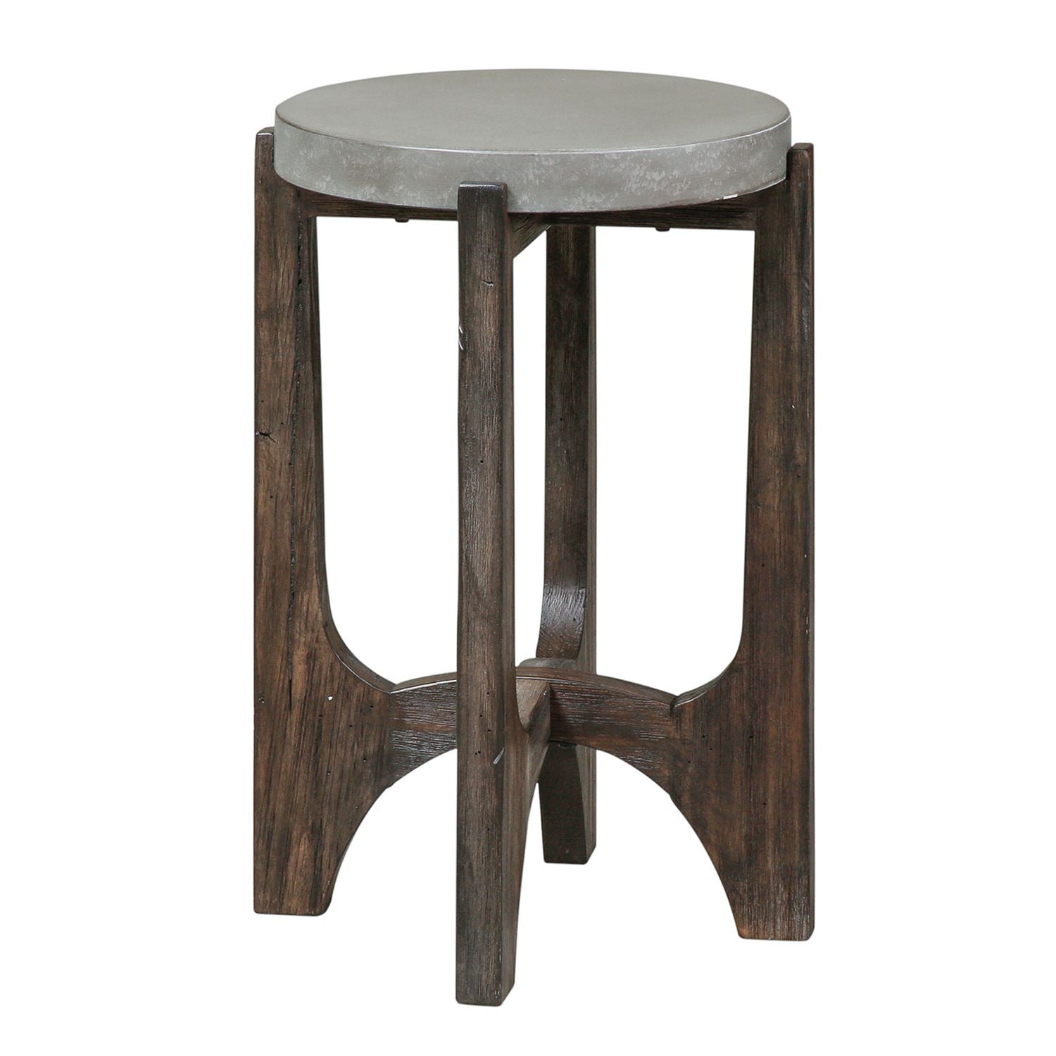 Cascade Chair Side Table in Wire Brush Rustic Brown - Luxury Home Furniture (MI)