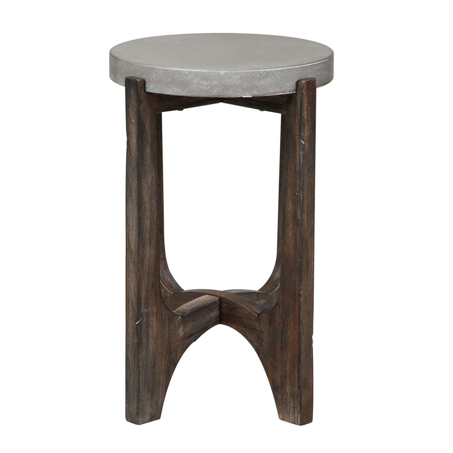 Cascade Chair Side Table in Wire Brush Rustic Brown - Luxury Home Furniture (MI)