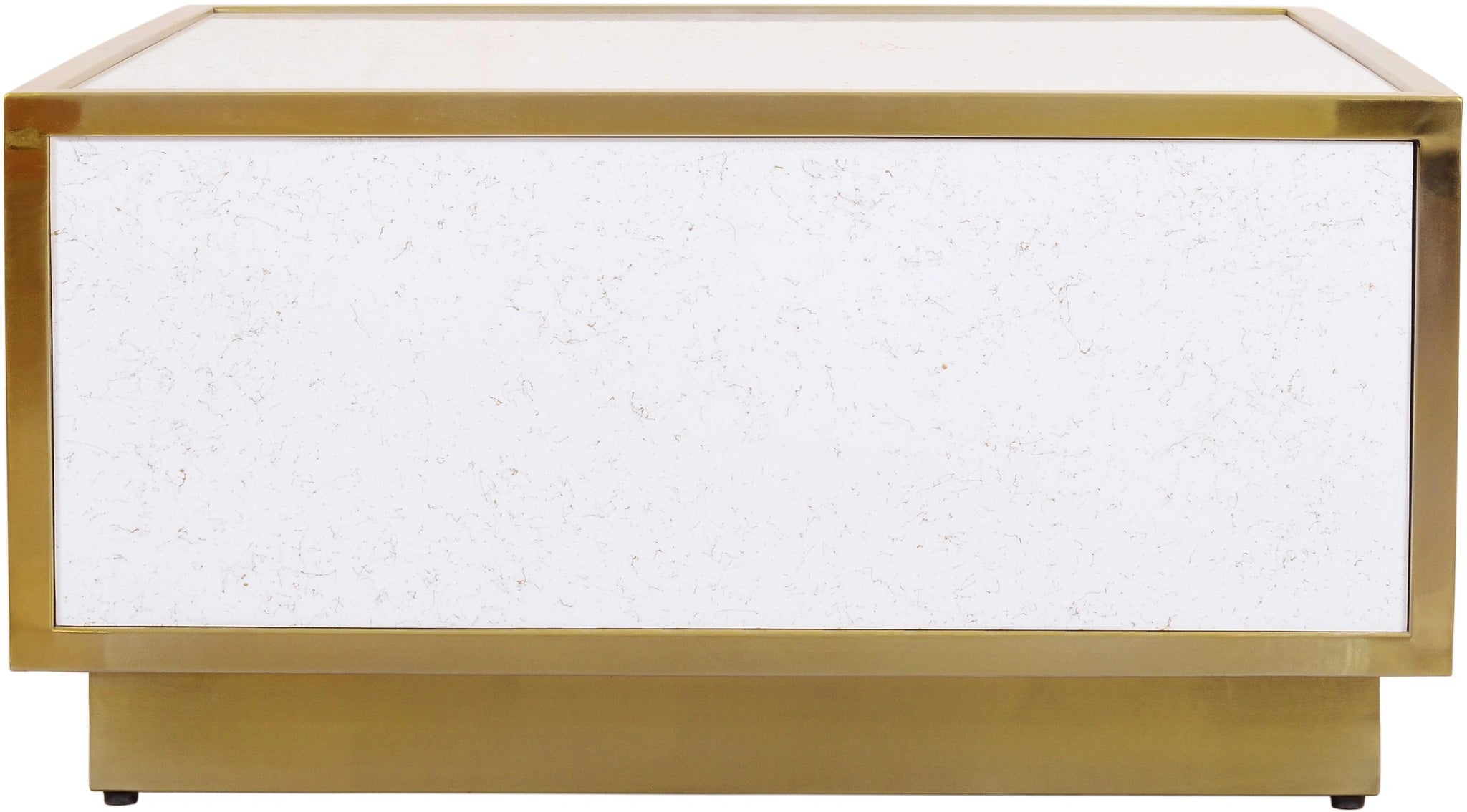 Glitz White Faux Marble Coffee Table