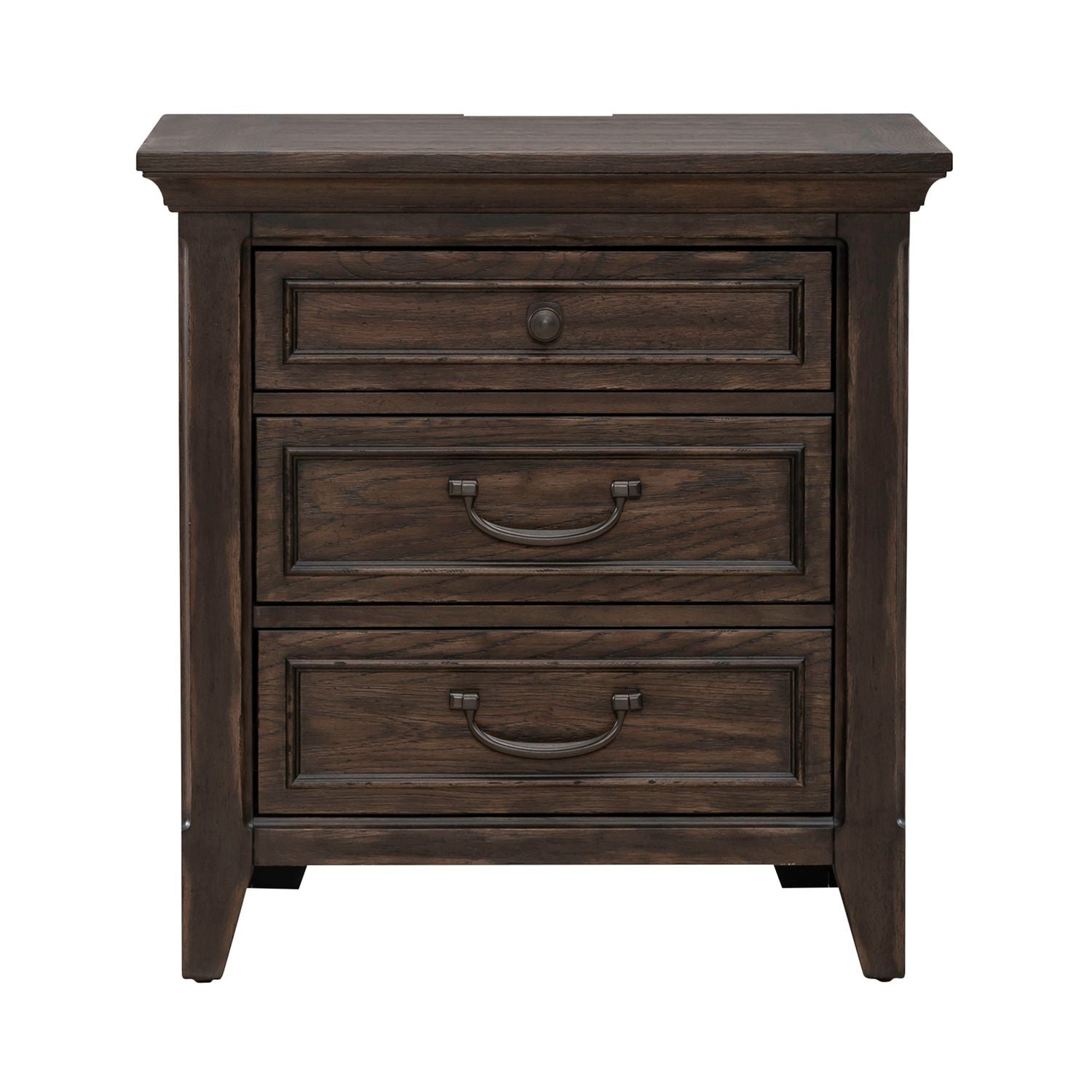 Paradise Valley Nightstand with Charging Station in Saddle Brown - Luxury Home Furniture (MI)