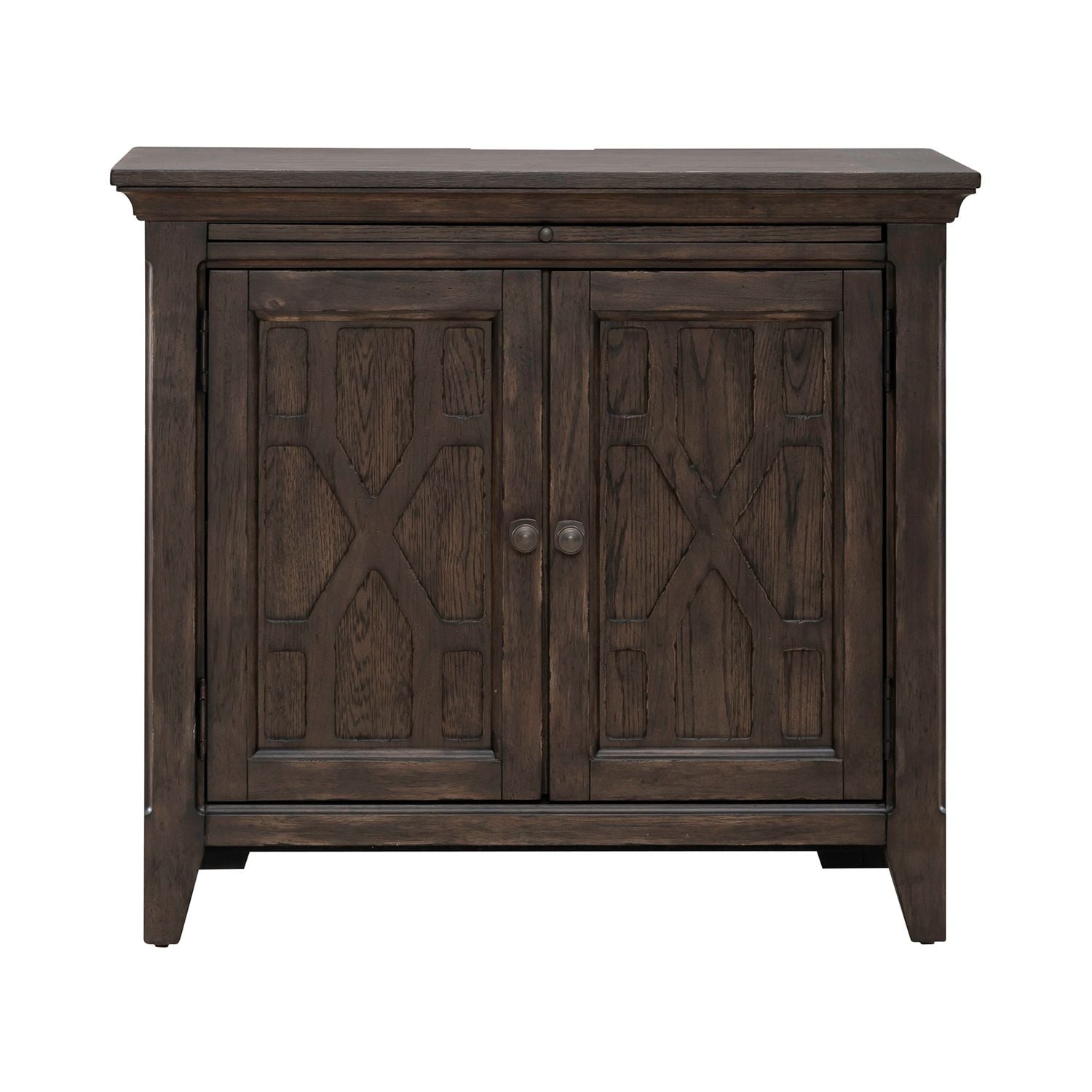 Paradise Valley 2 Door Bedside Chest with Charging Station in Saddle Brown - Luxury Home Furniture (MI)