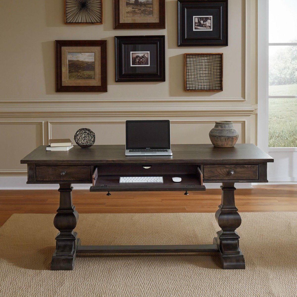 Liberty Furniture Paradise Valley Writing Desk in Saddle Brown - Luxury Home Furniture (MI)