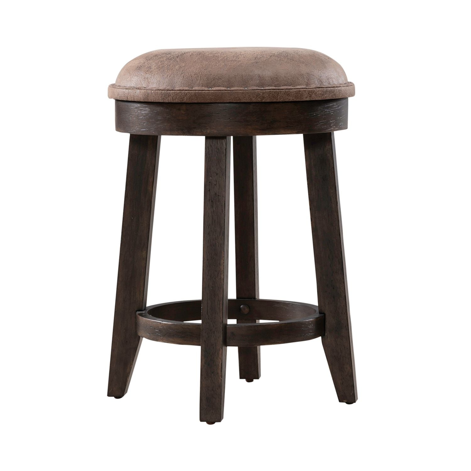 Paradise Valley Upholstered Console Stool (RTA) in Saddle Brown - Luxury Home Furniture (MI)