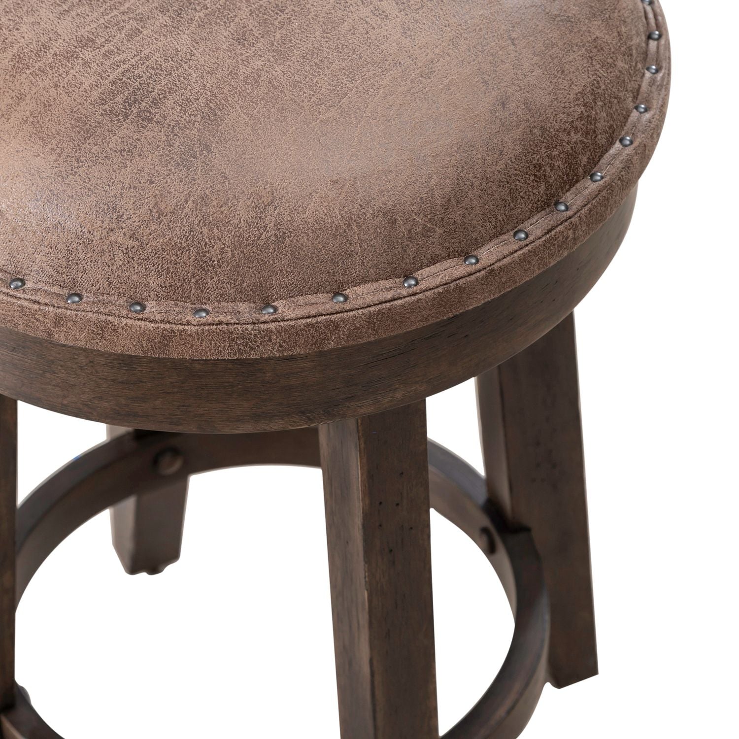 Paradise Valley Upholstered Console Stool (RTA) in Saddle Brown - Luxury Home Furniture (MI)