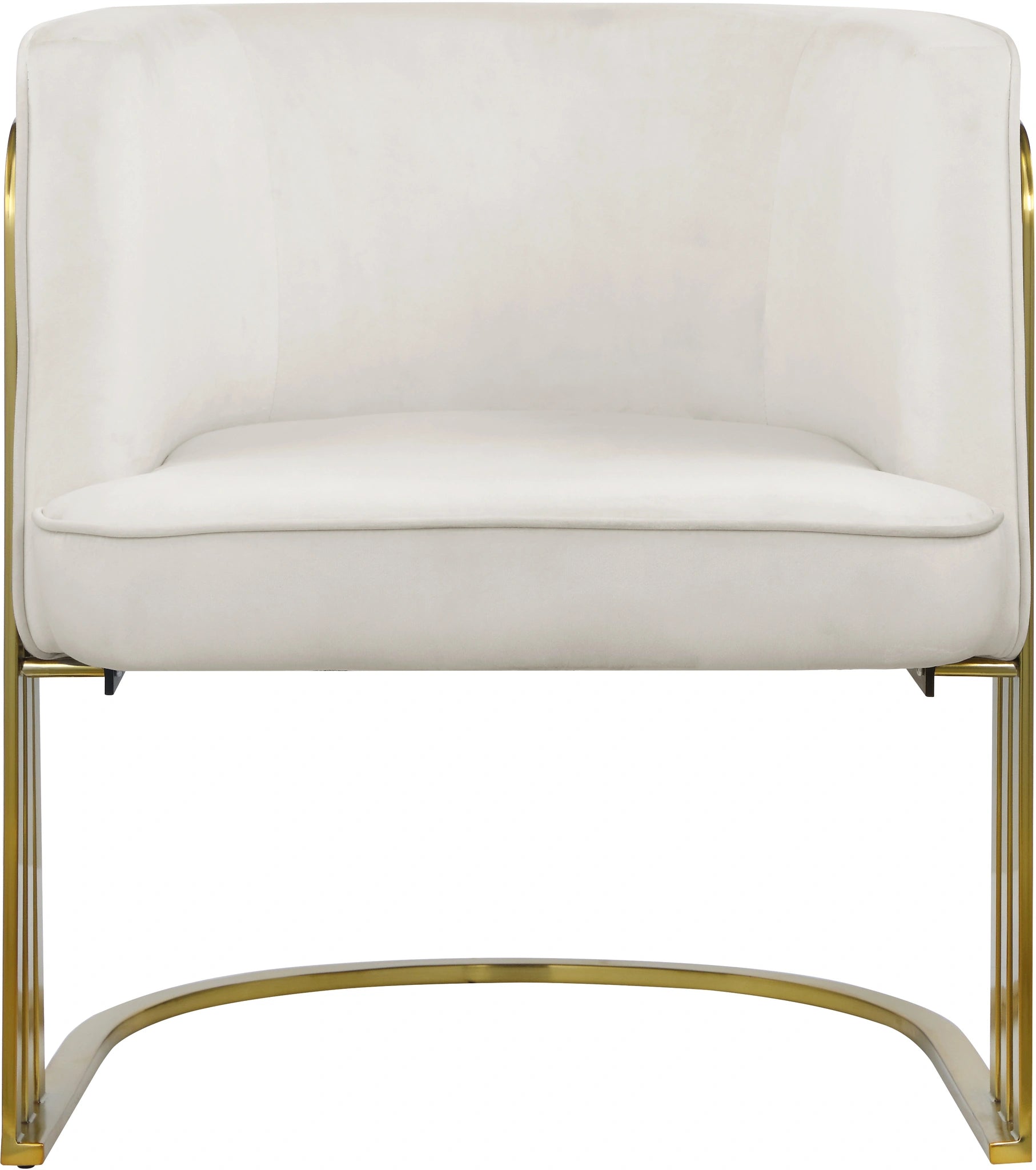 Rays Cream Velvet Accent Chair