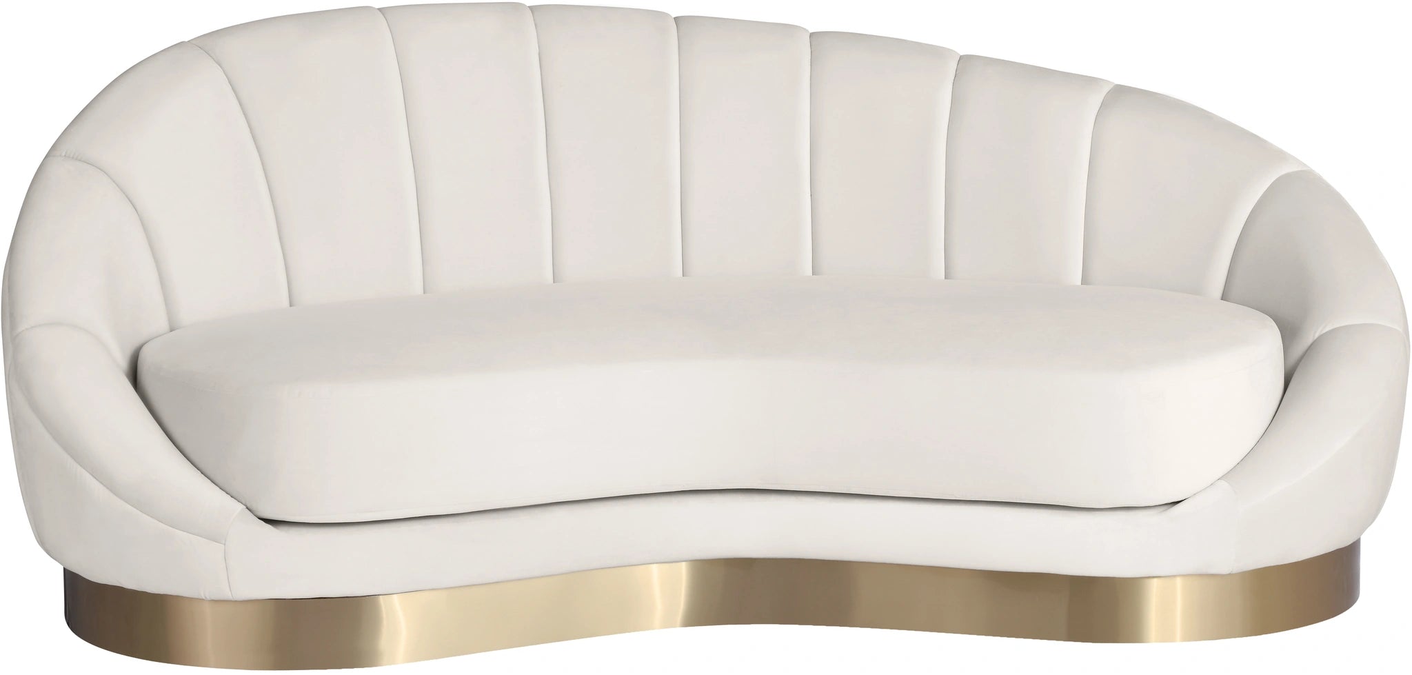 Shelly Cream Velvet Chaise