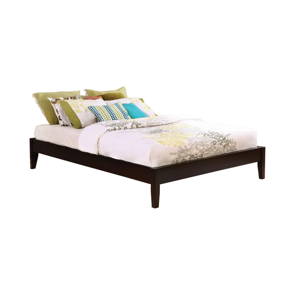 Hounslow California King, E.King, & Queen Universal Platform Bed Cappuccino - Luxury Home Furniture (MI)