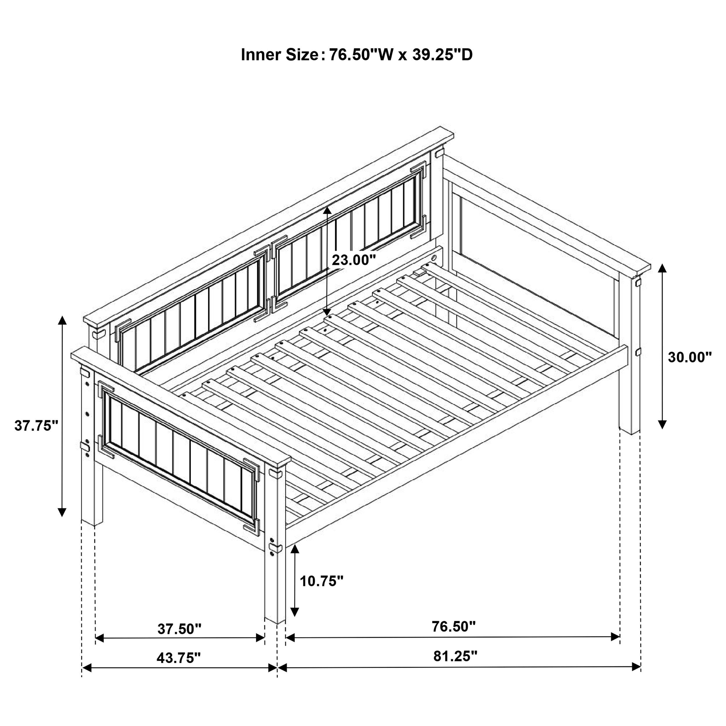 Oakdale Wood Twin Daybed with Trundle Rustic Honey - Luxury Home Furniture (MI)