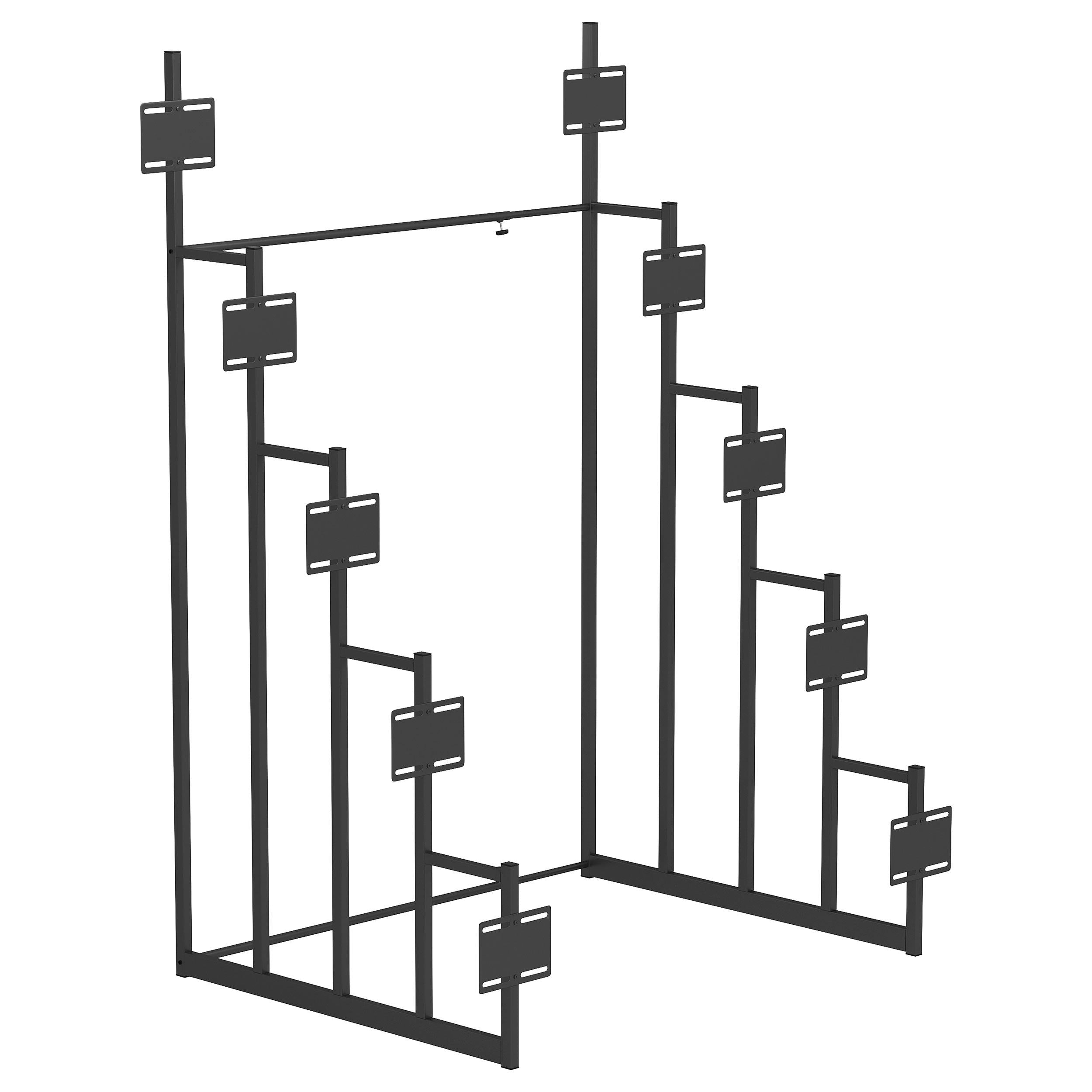 Duarto 5-tier Headboard Display Rack Black - Luxury Home Furniture (MI)