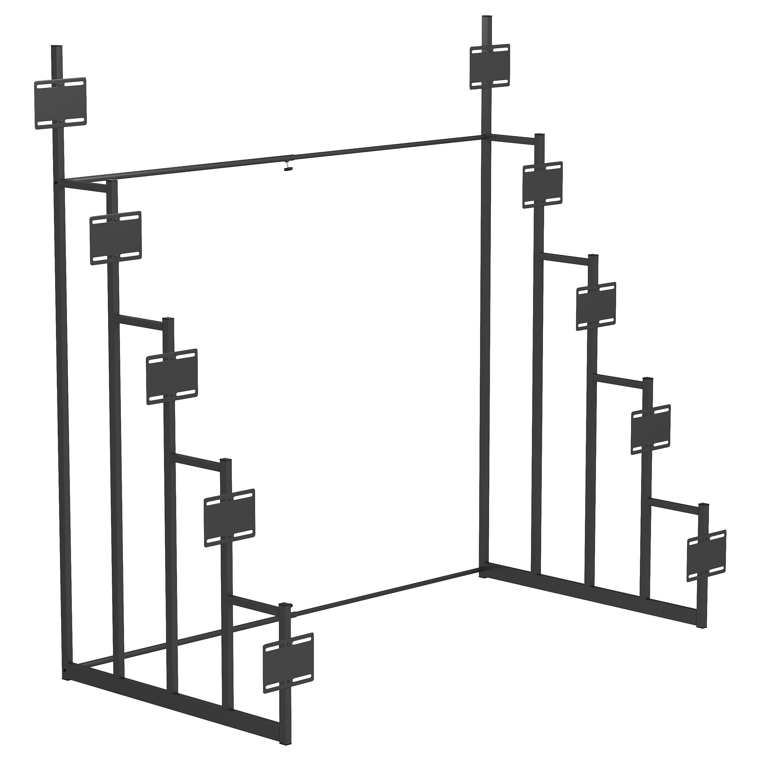 Duarto 5-tier Headboard Display Rack Black - Luxury Home Furniture (MI)