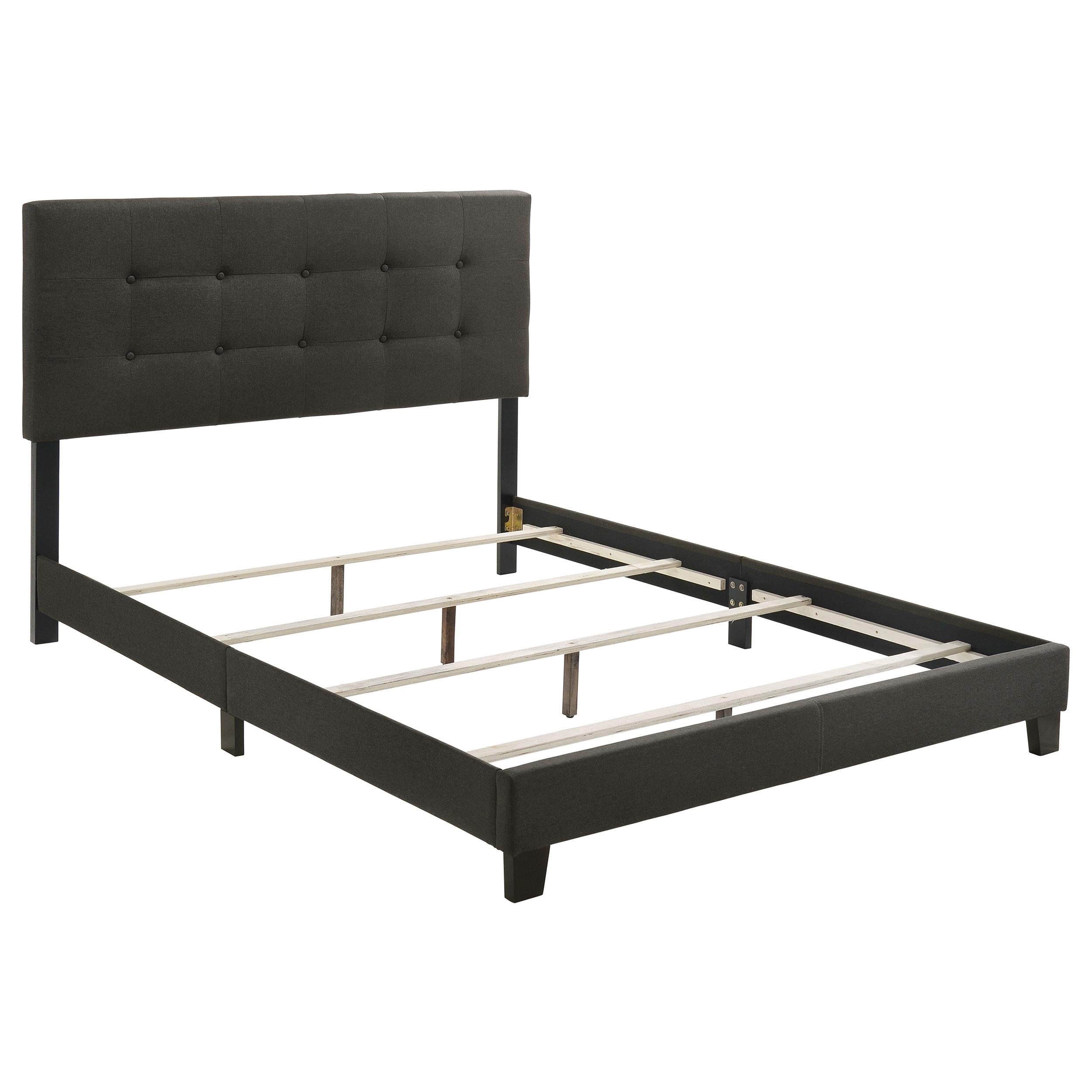 Mapes Tufted Upholstered Eastern King, Queen, Twin & Full Bed Charcoal & Grey - Luxury Home Furniture (MI)