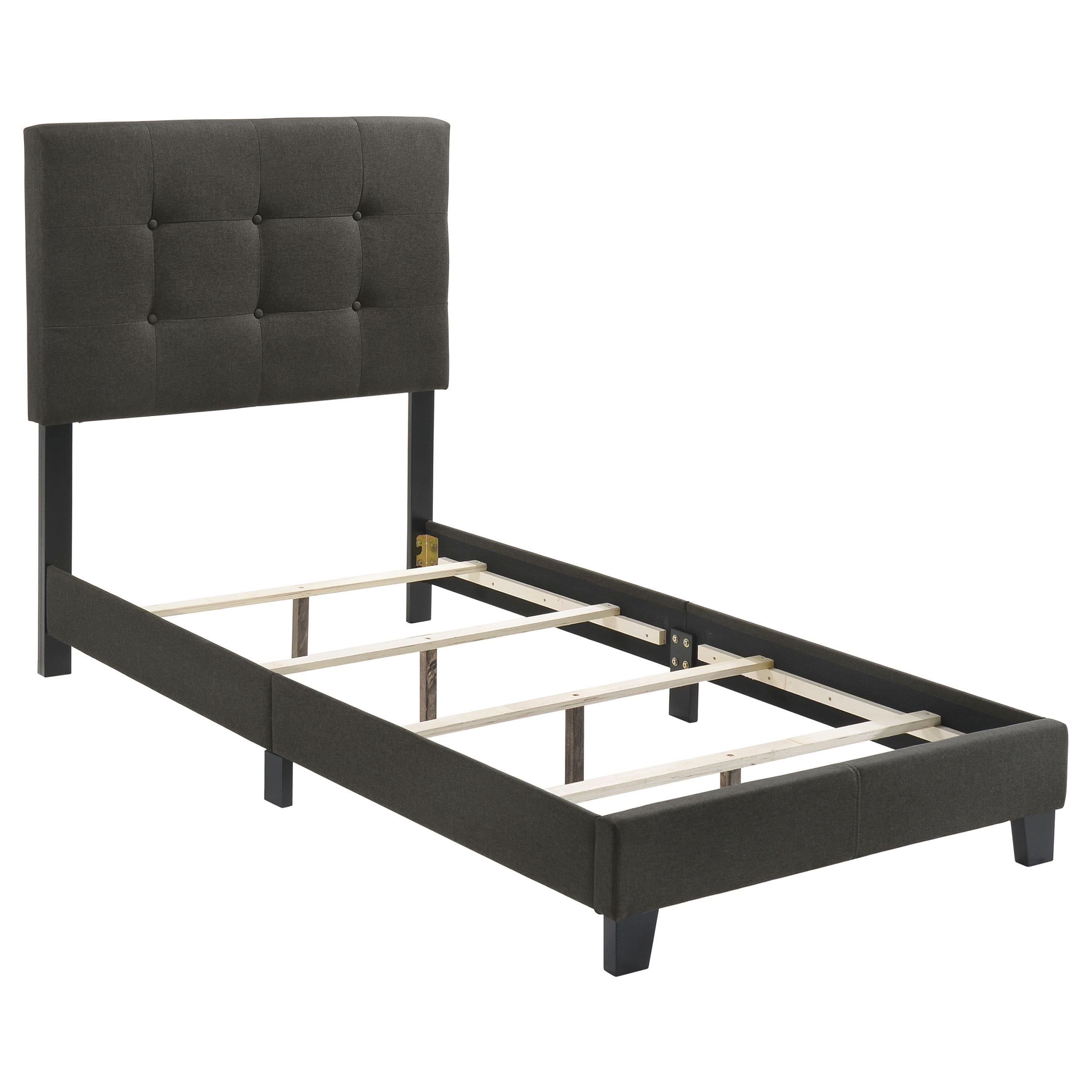Mapes Tufted Upholstered Eastern King, Queen, Twin & Full Bed Charcoal & Grey - Luxury Home Furniture (MI)