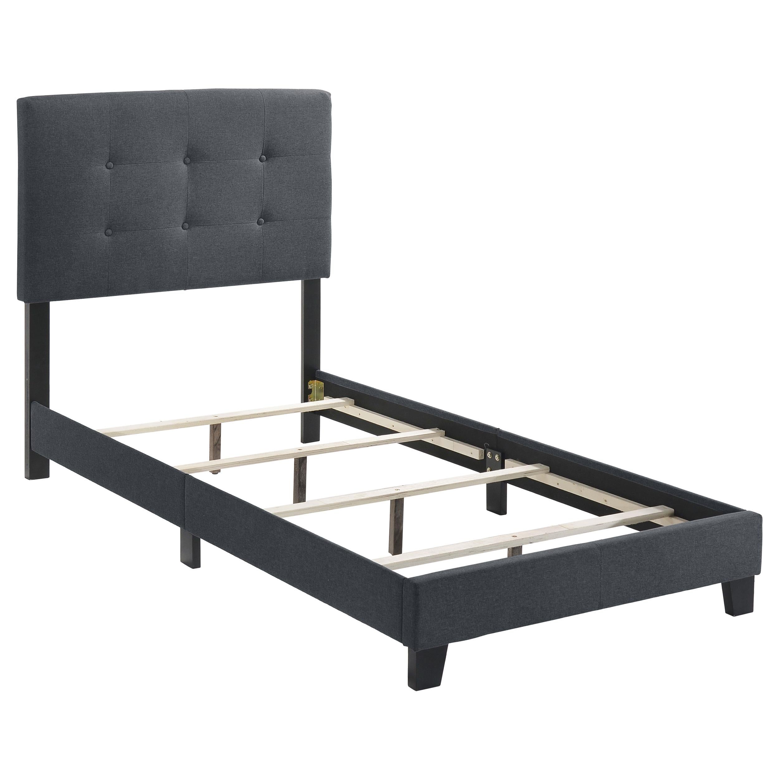 Mapes Tufted Upholstered Eastern King, Queen, Twin & Full Bed Charcoal & Grey - Luxury Home Furniture (MI)