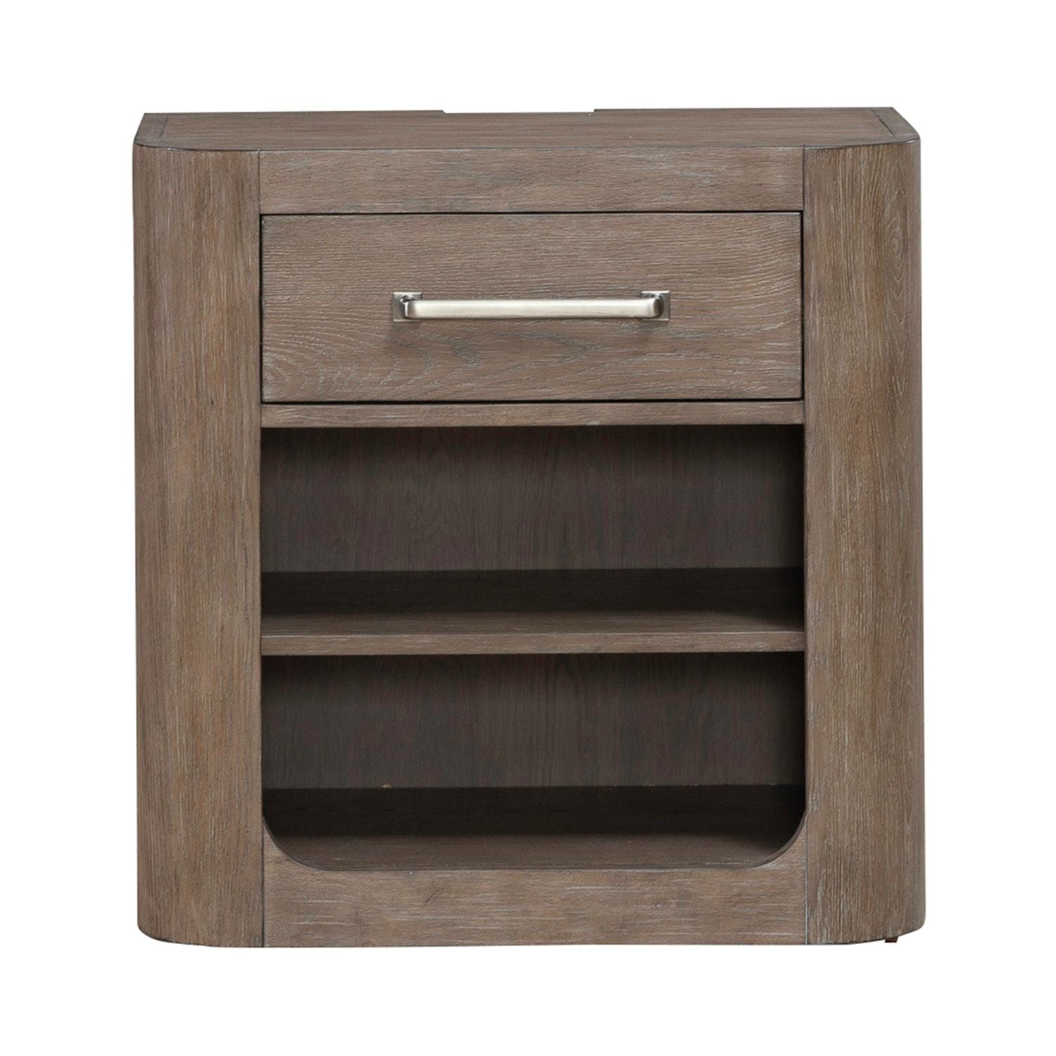 South Bend Open Nightstand w/ Charging Station in Burnished Clay - Luxury Home Furniture (MI)