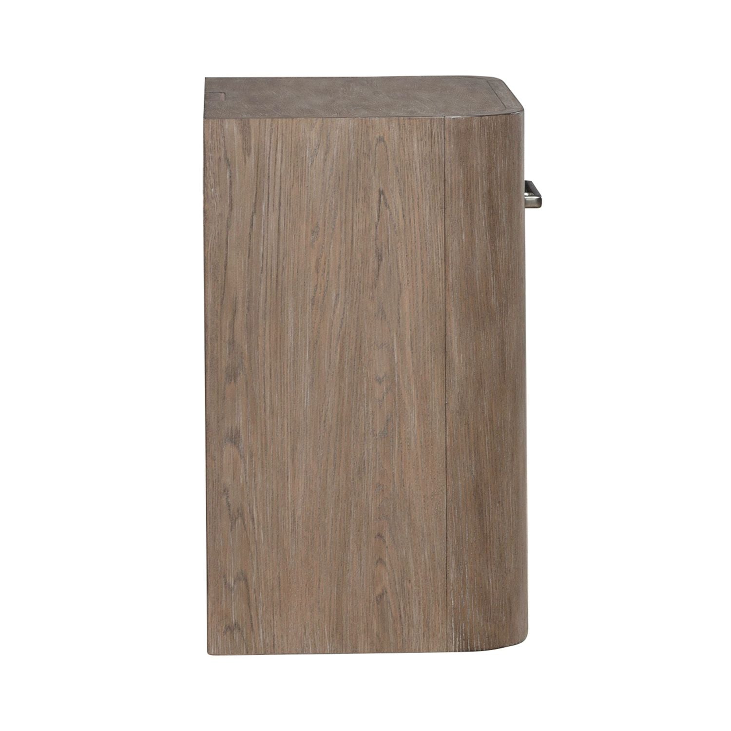 South Bend Open Nightstand w/ Charging Station in Burnished Clay - Luxury Home Furniture (MI)