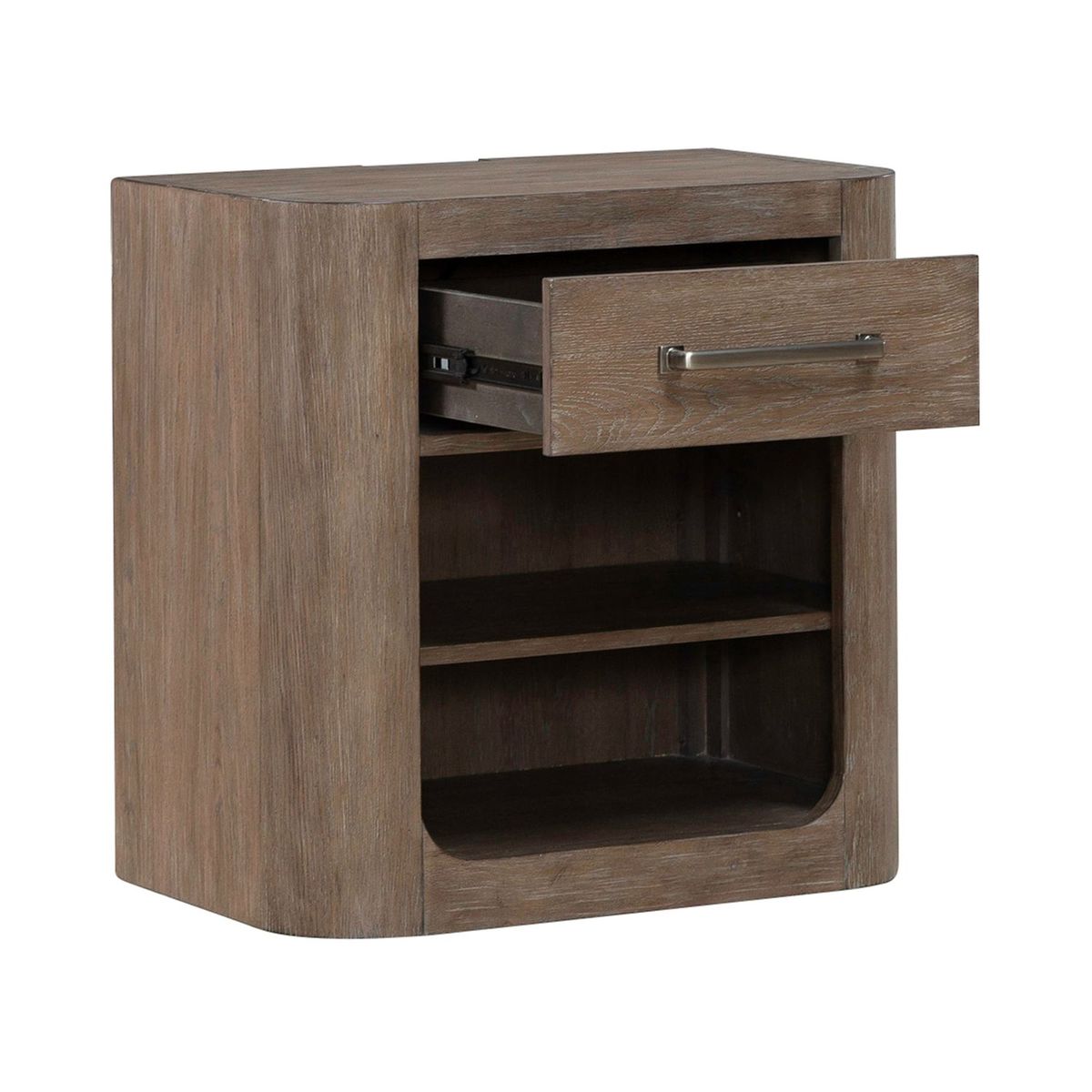 Liberty South Bend Open Nightstand w/ Charging Station in Burnished Clay - Luxury Home Furniture (MI)