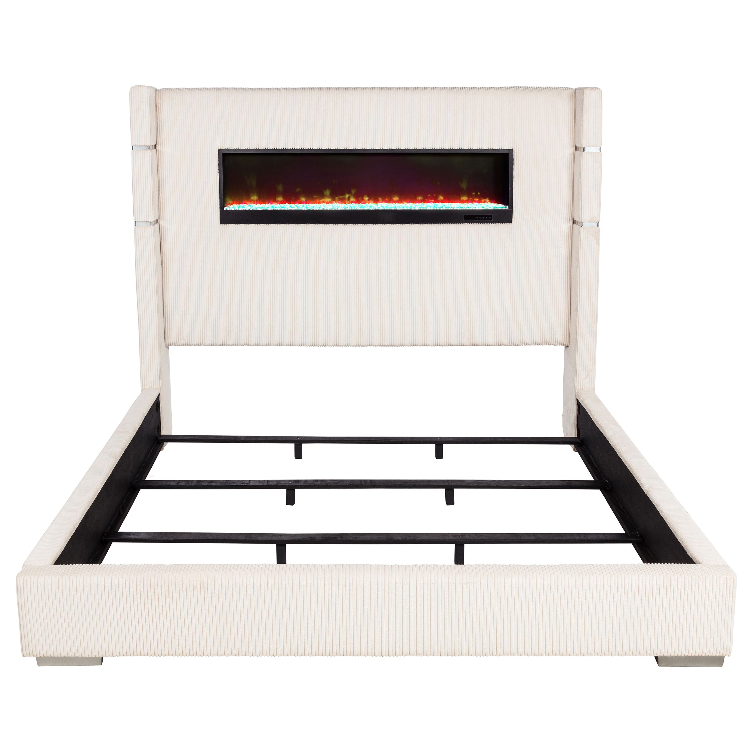 Tisdall Wingback Bed with Flame Visualizer