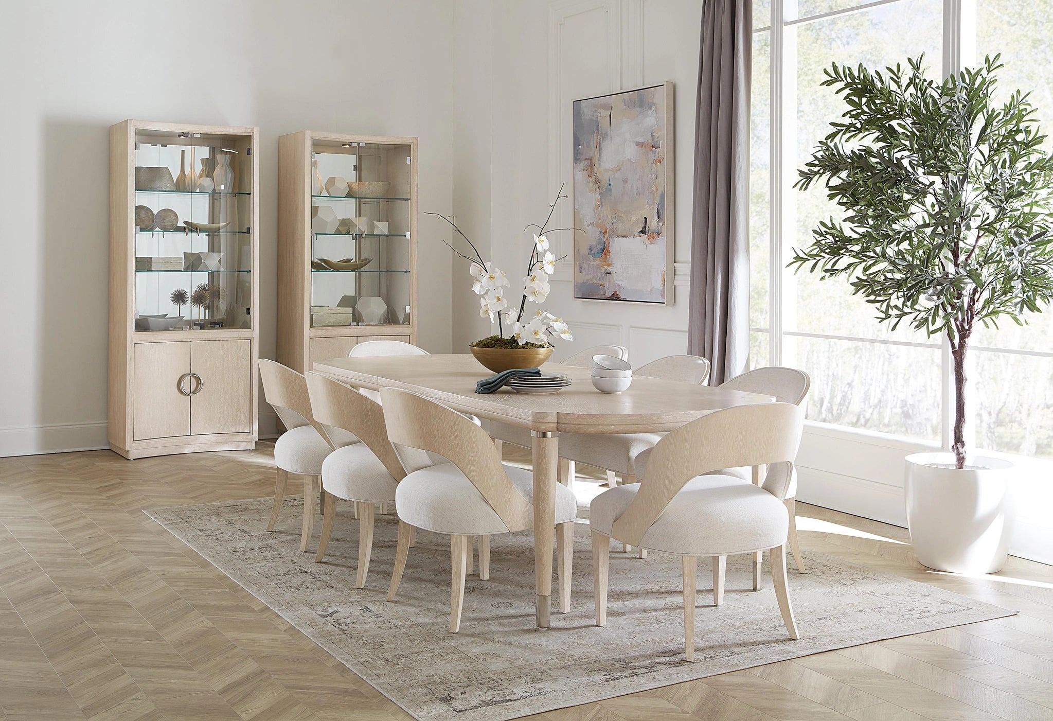 Nouveau Chic Rectangle Dining Table w/1-22in Leaf