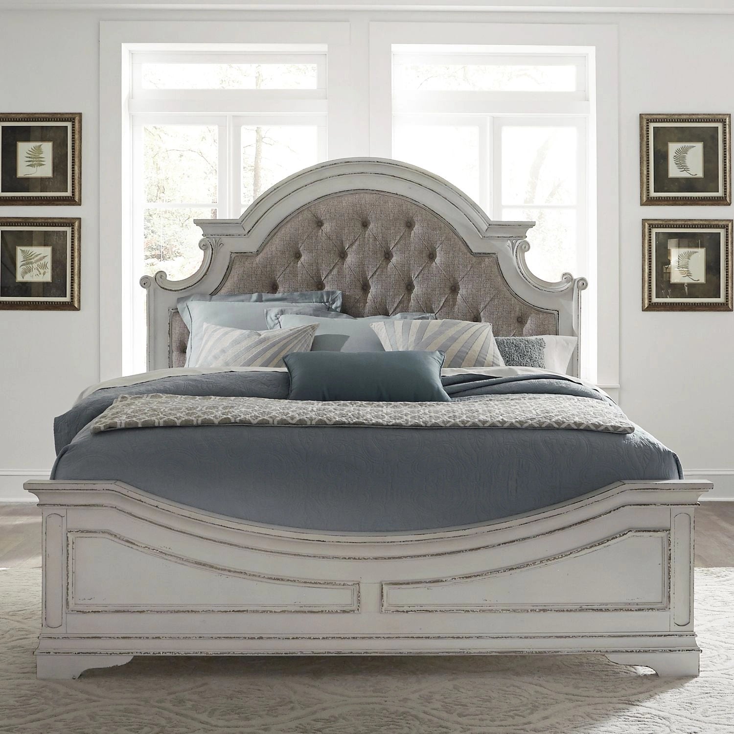 Magnolia Manor Uph Bed, Dresser & Mirror, Chest, Night Stand image